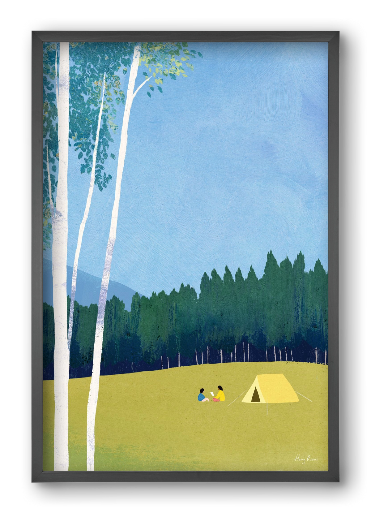 Camping trip, 40x60 cm (40x60 cm), Fekete keret