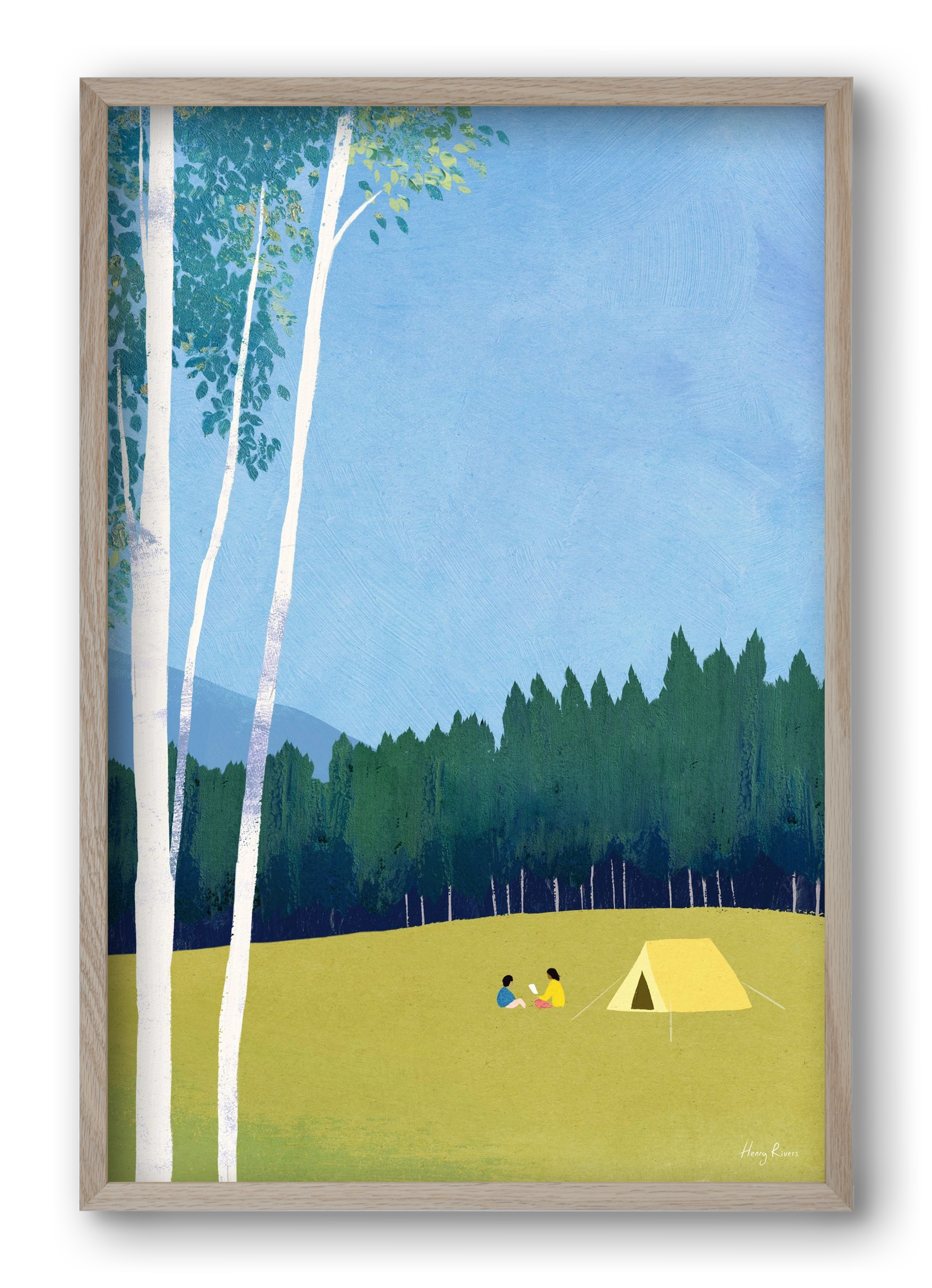 Camping trip, 40x60 cm (40x60 cm), Tölgy keret