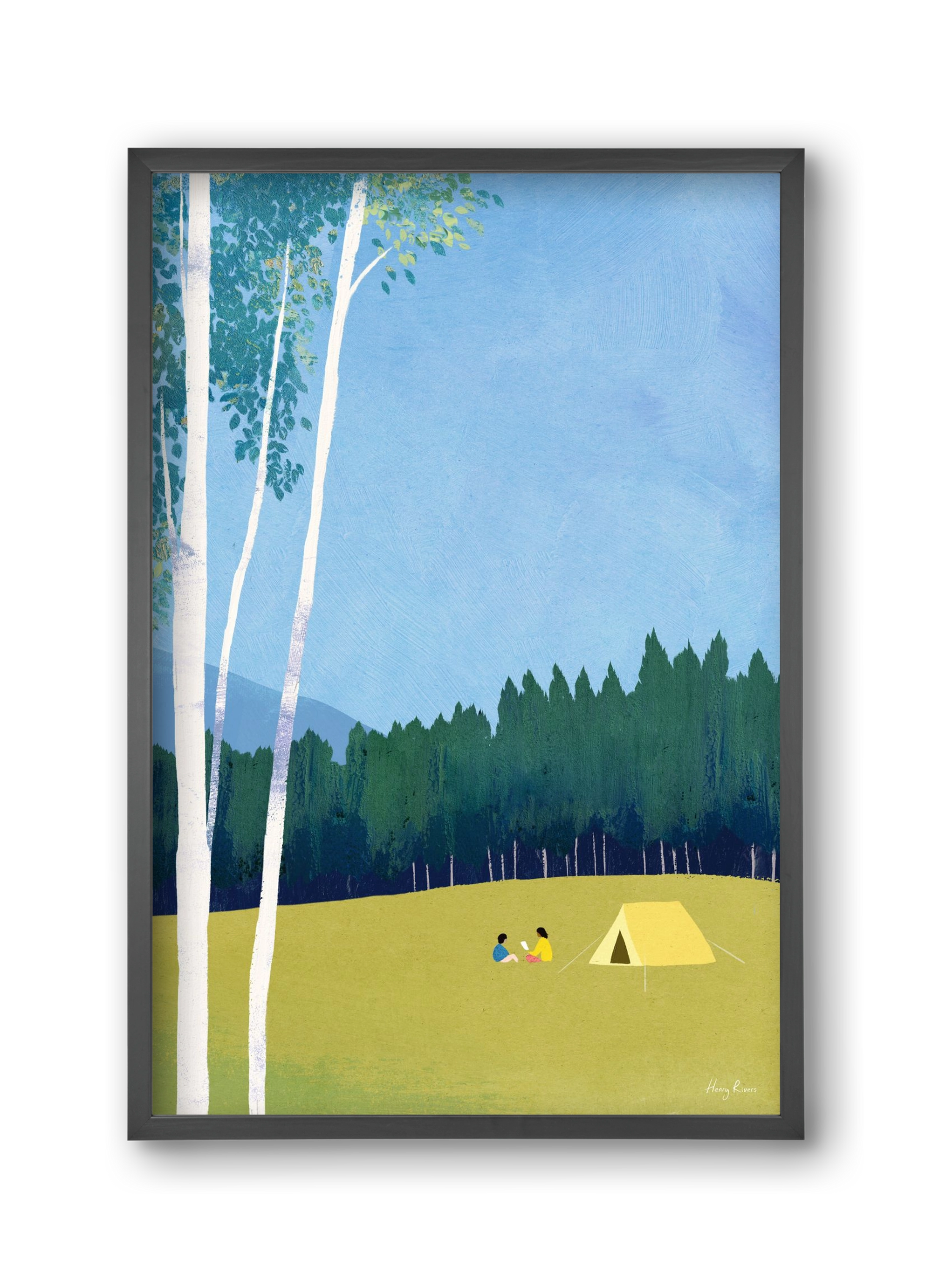 Camping trip, 30x45 cm (30x45 cm), Fekete keret