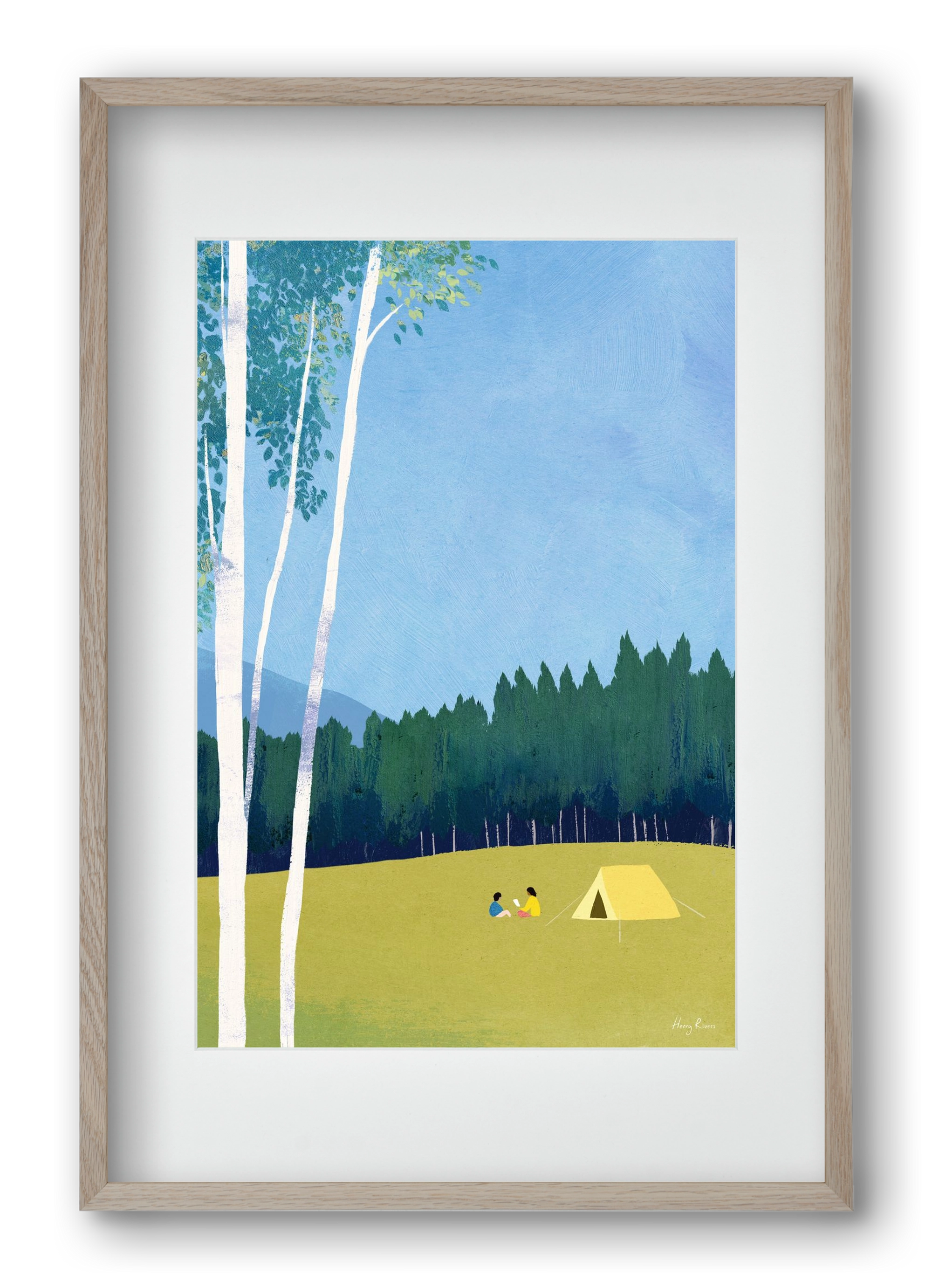 Camping trip, 40x60 cm (30x45 cm), Tölgy keret, paszpartuval