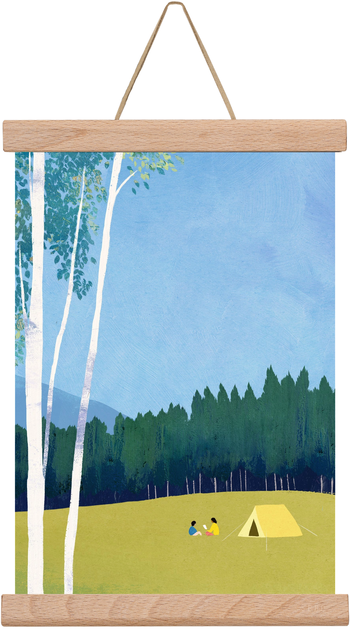 Camping trip, 20x30 cm (20x30 cm), Tölgy akasztó