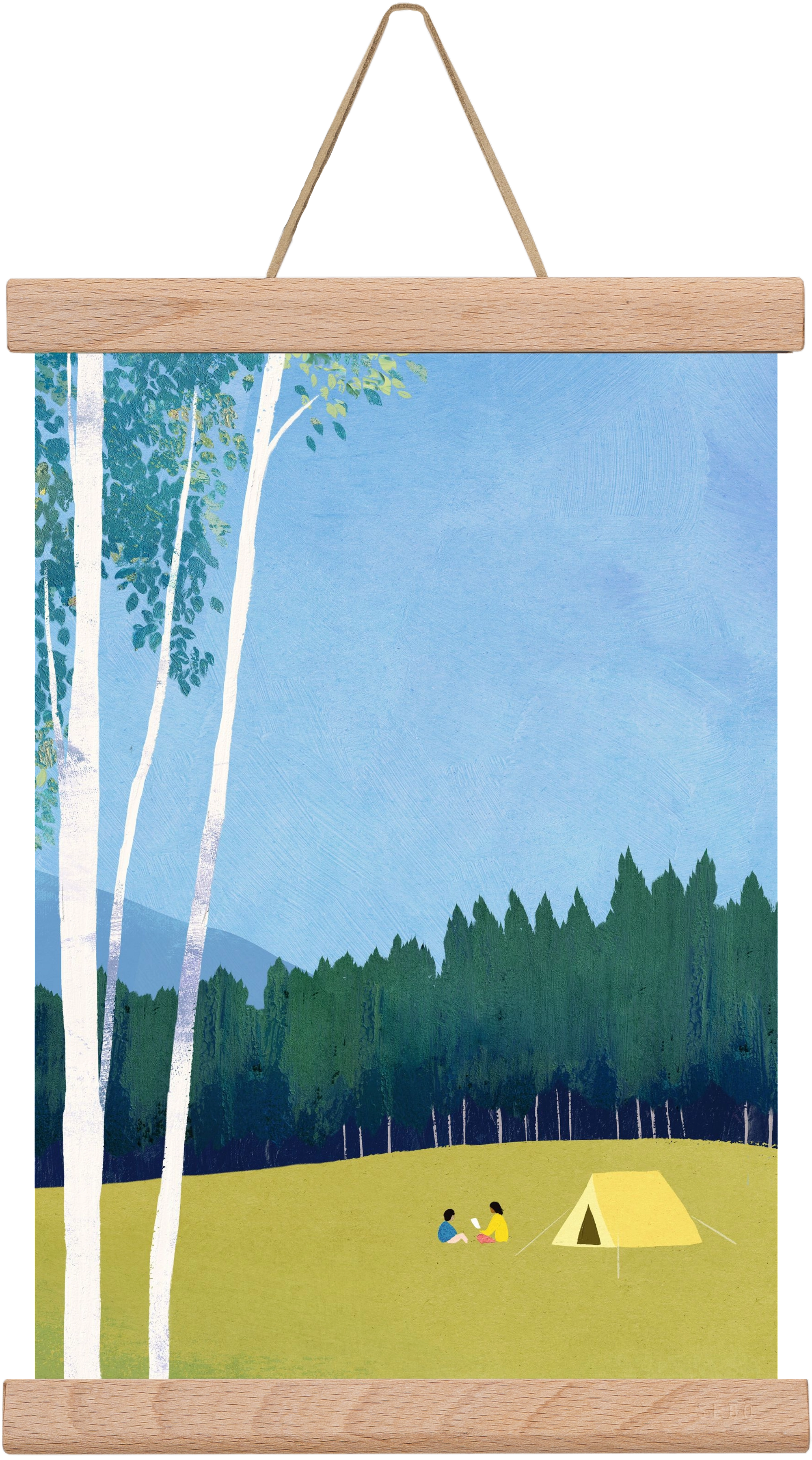 Camping trip, 20x30 cm (20x30 cm), Tölgy akasztó