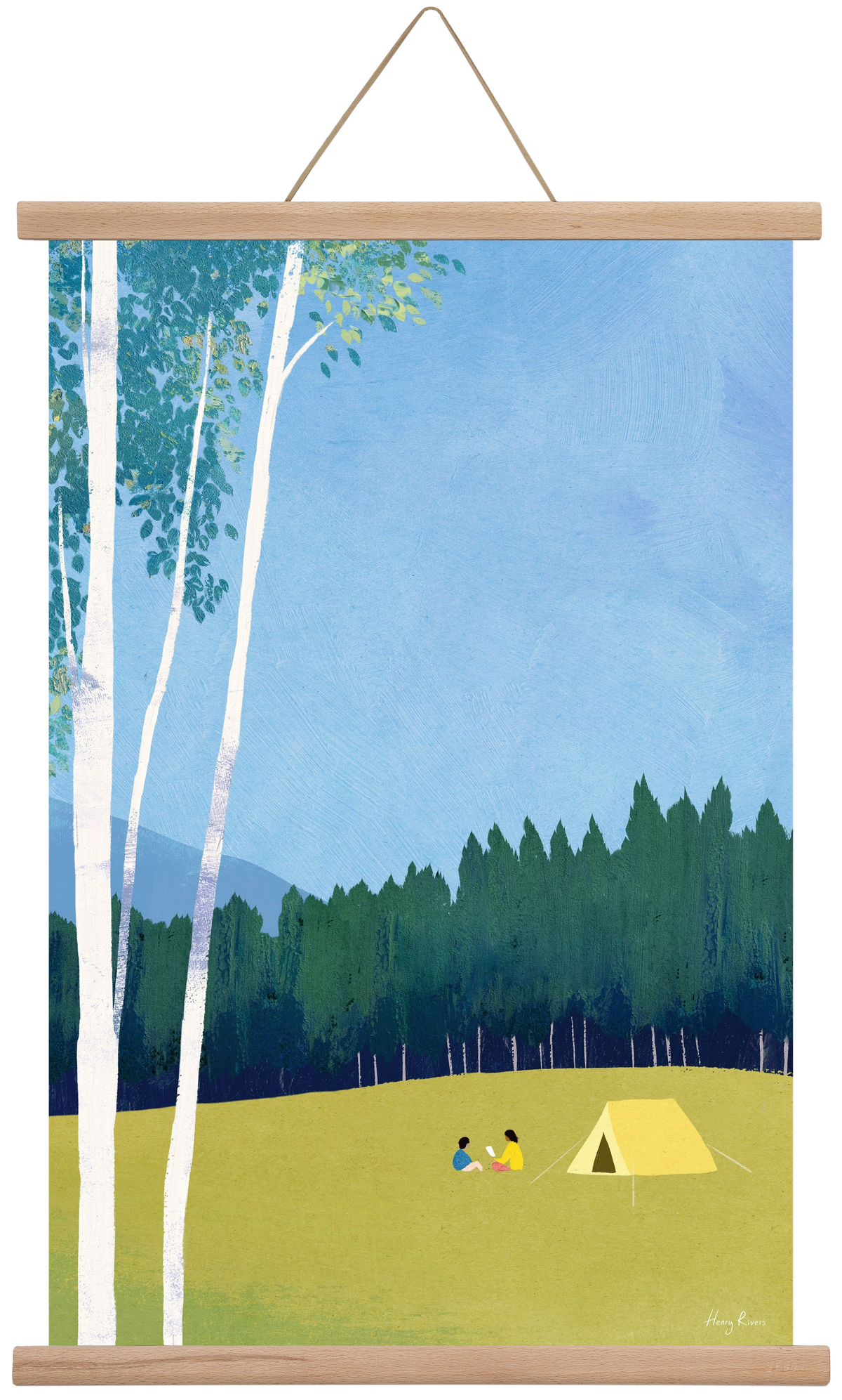 Camping trip, 40x60 cm (40x60 cm), Tölgy akasztó