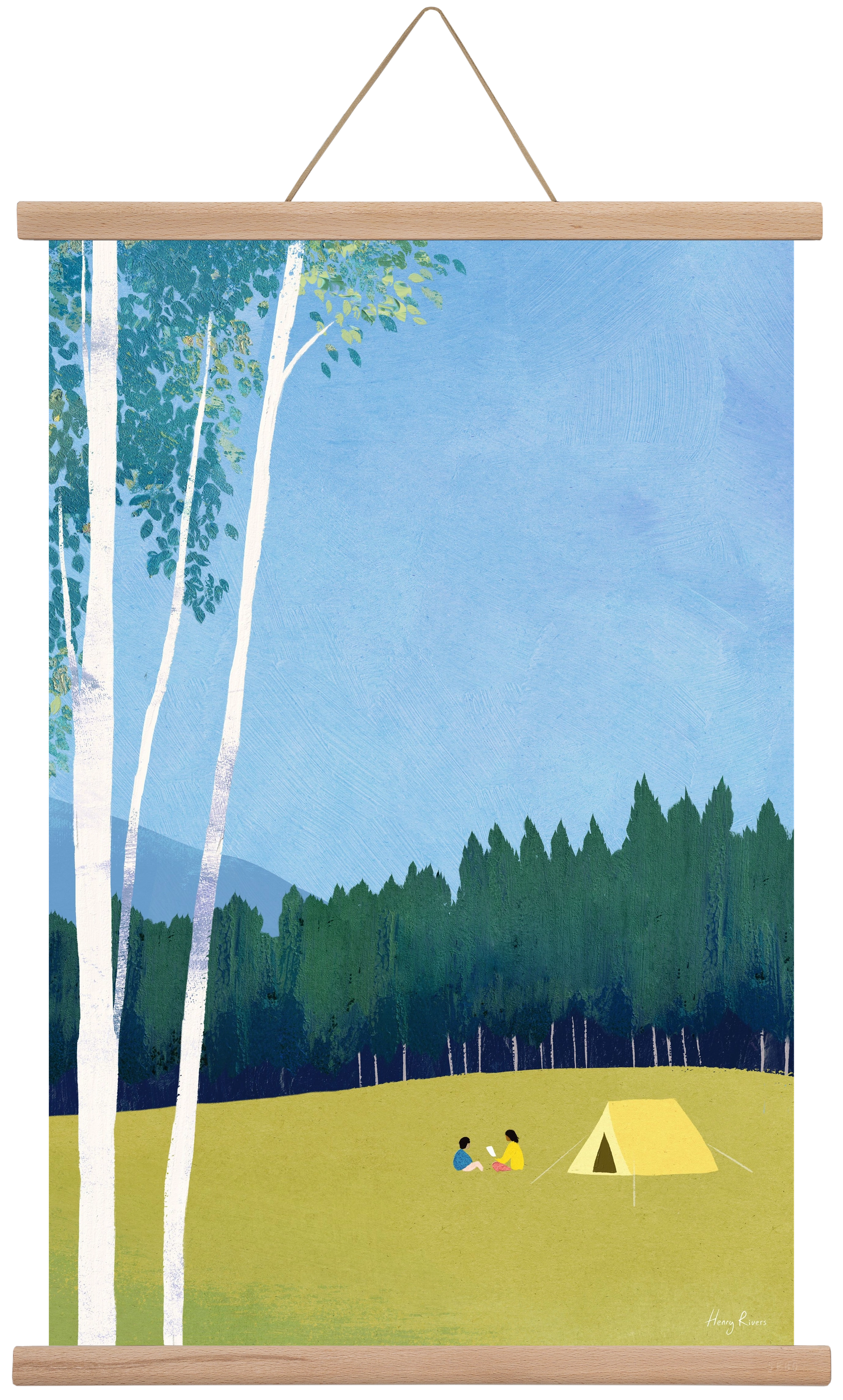 Camping trip, 40x60 cm (40x60 cm), Tölgy akasztó