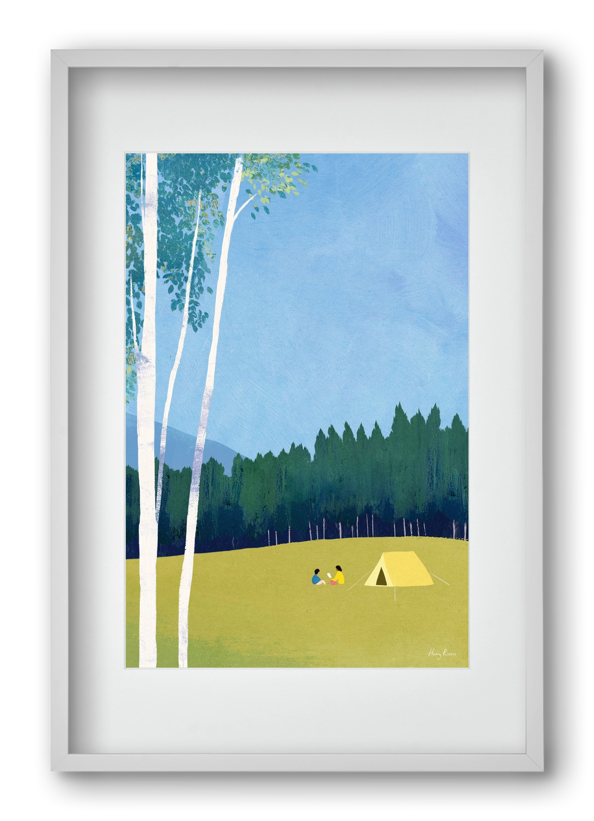 Camping trip, 40x60 cm (30x45 cm), Fehér keret, paszpartuval