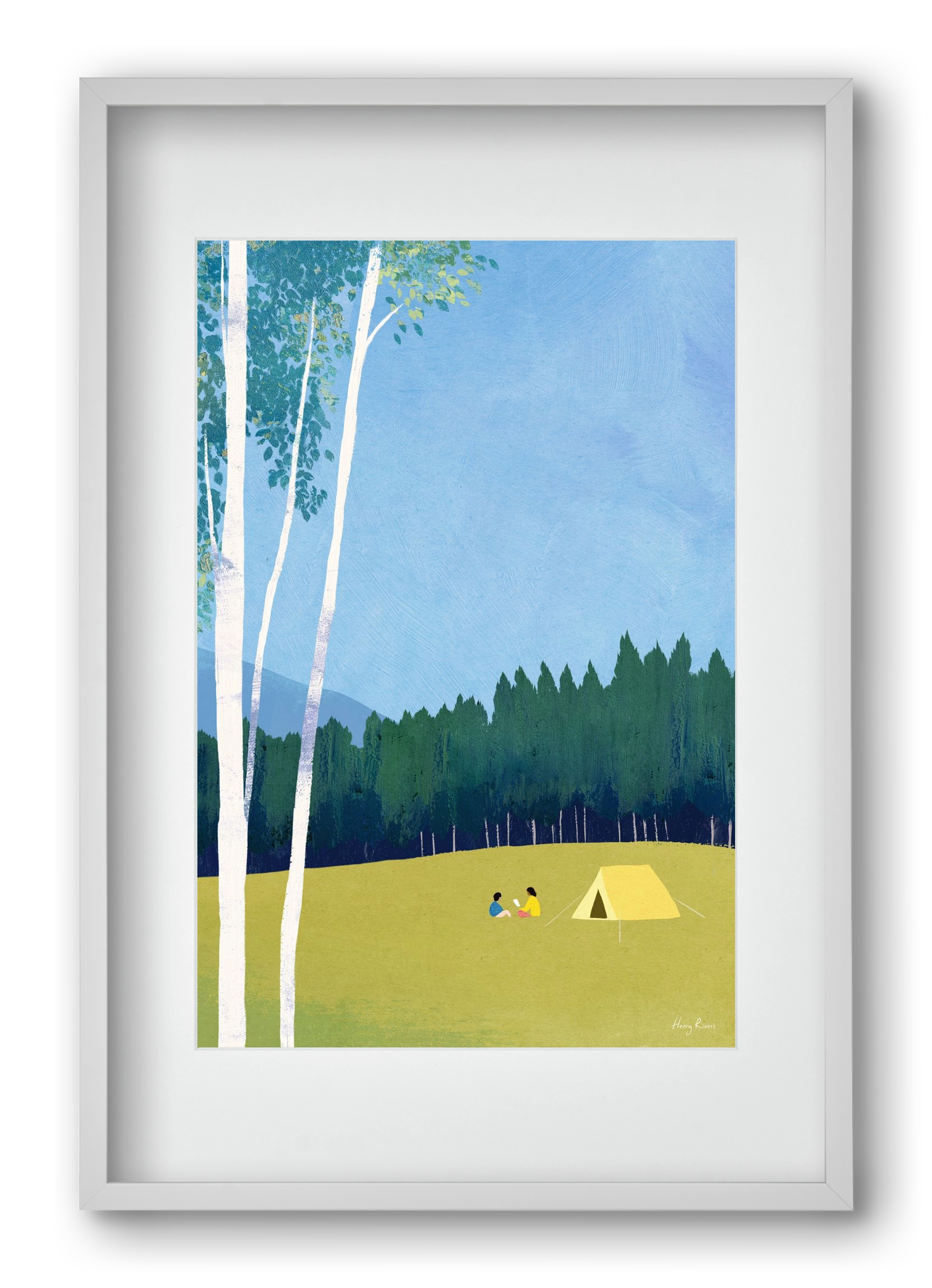 Camping trip, 40x60 cm (30x45 cm), Fehér keret, paszpartuval