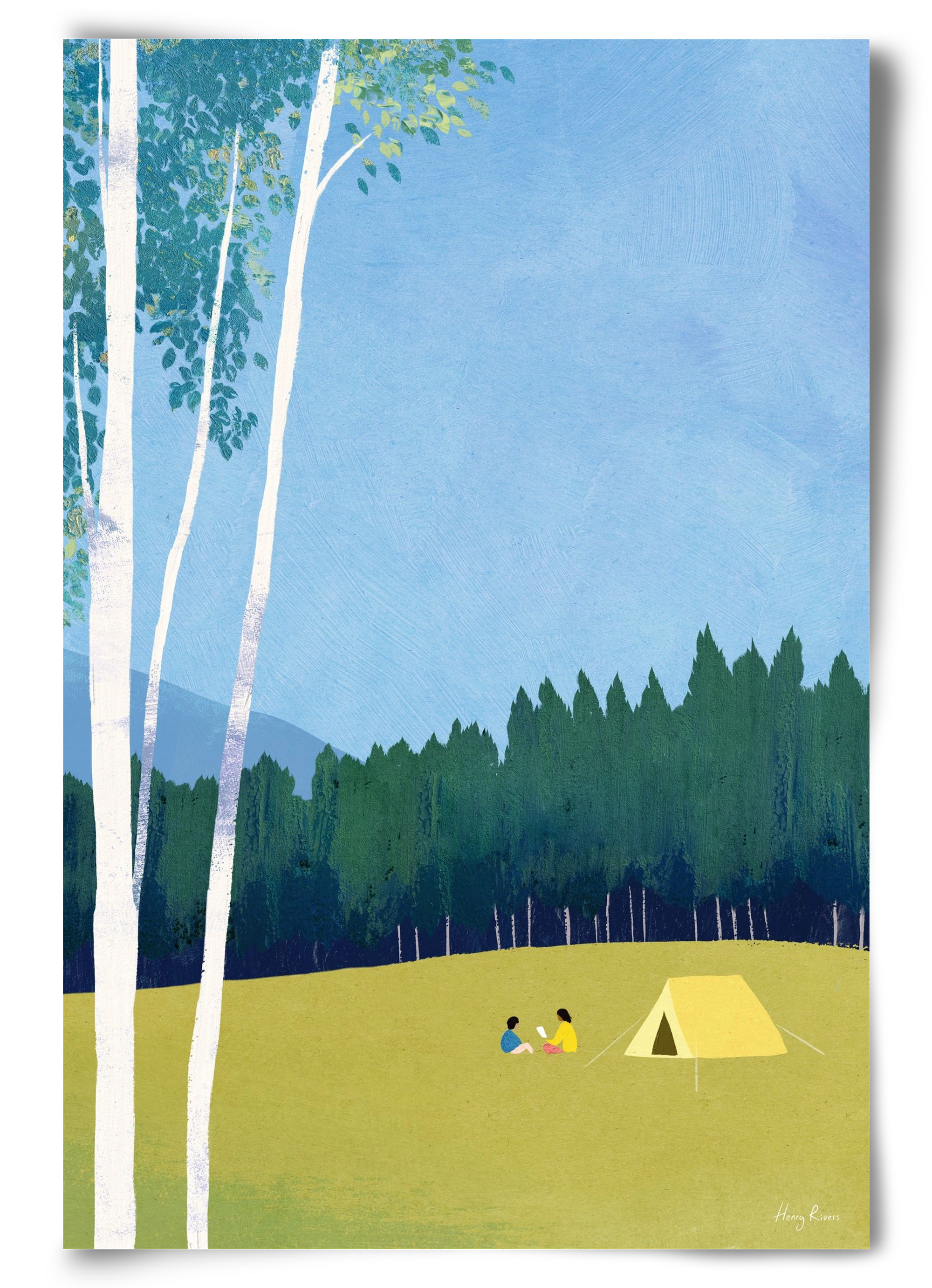 Camping trip, 60x90 cm, Keret nélkül