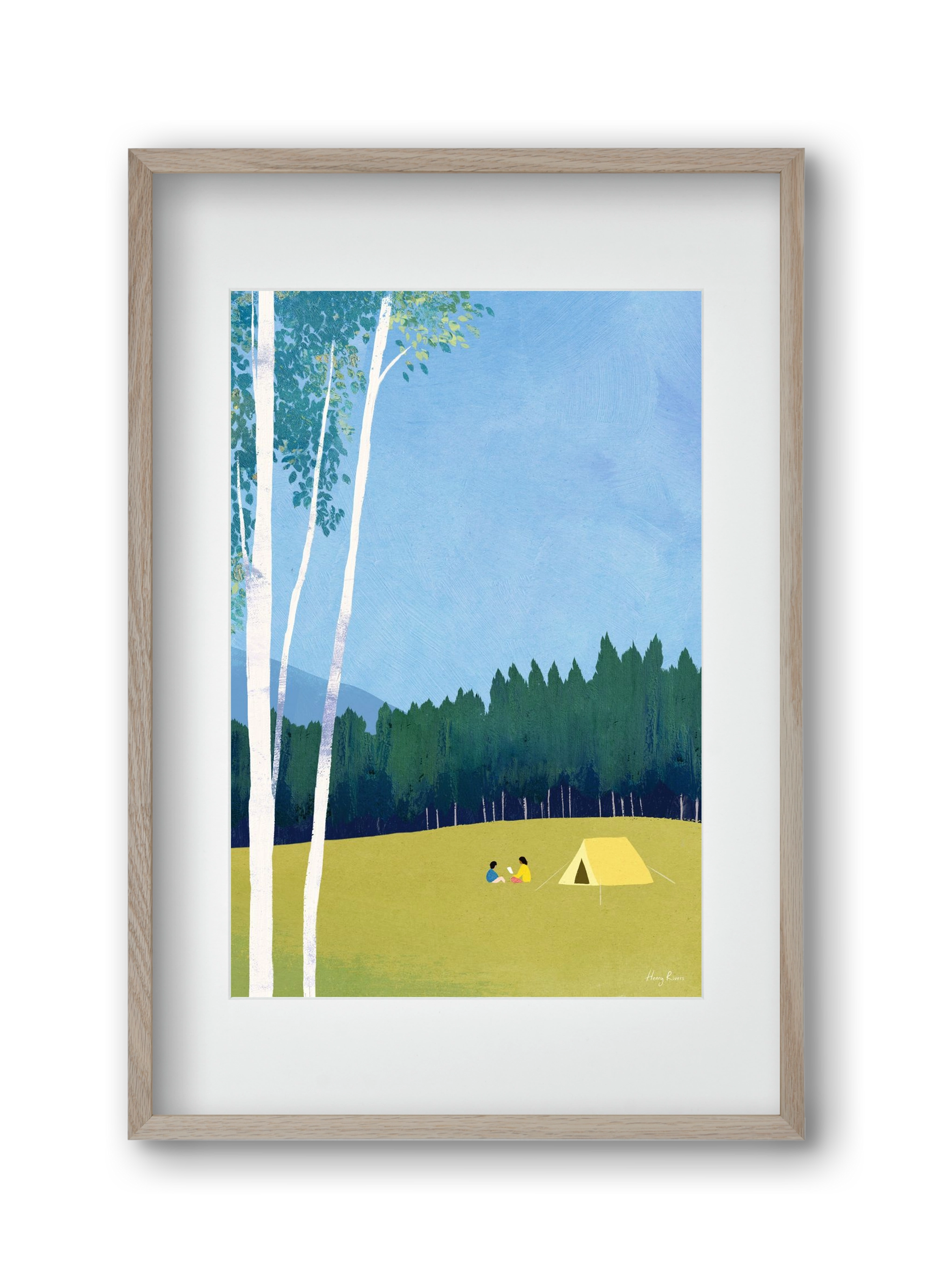 Camping trip, 30x45 cm (20x30 cm), Tölgy keret, paszpartuval