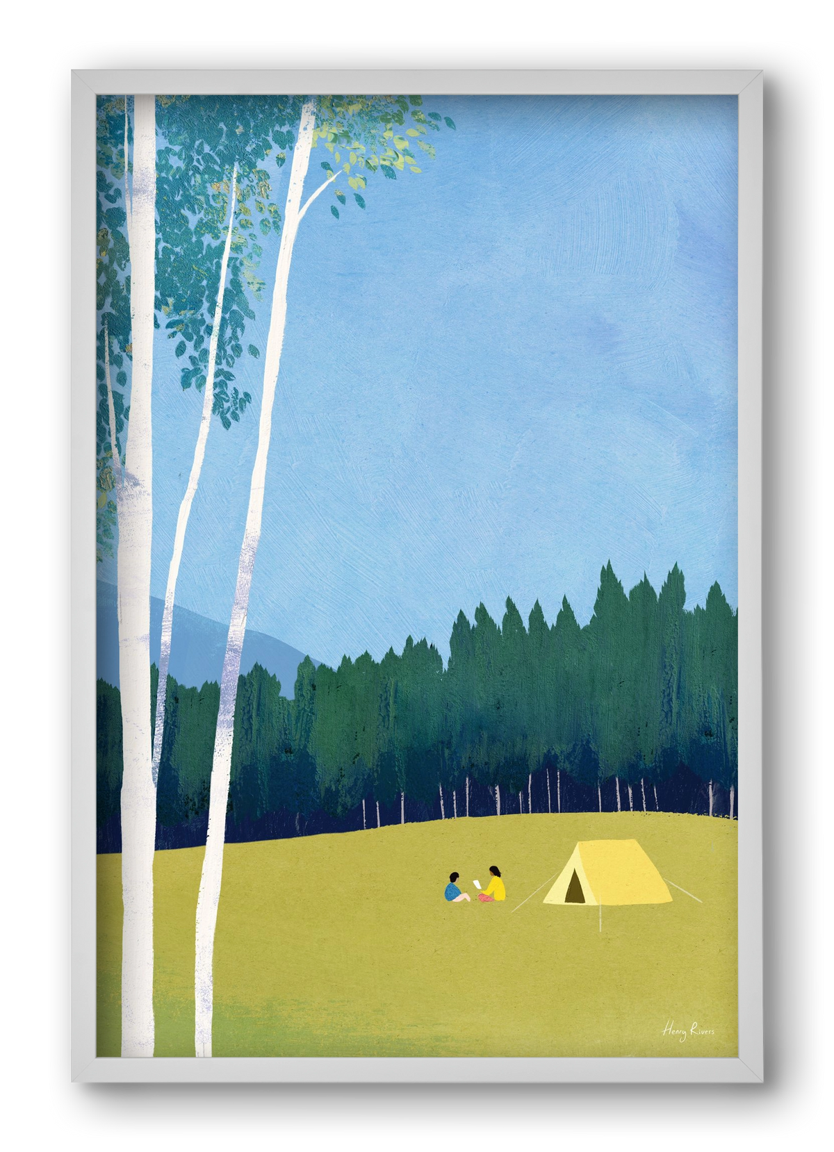 Camping trip, 40x60 cm (40x60 cm), Fehér keret