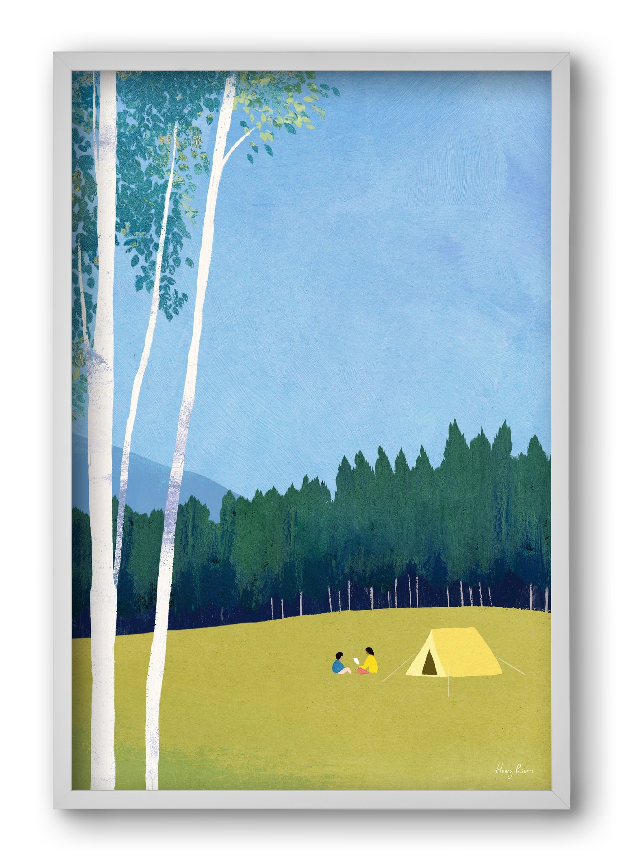 Camping trip, 40x60 cm (40x60 cm), Fehér keret