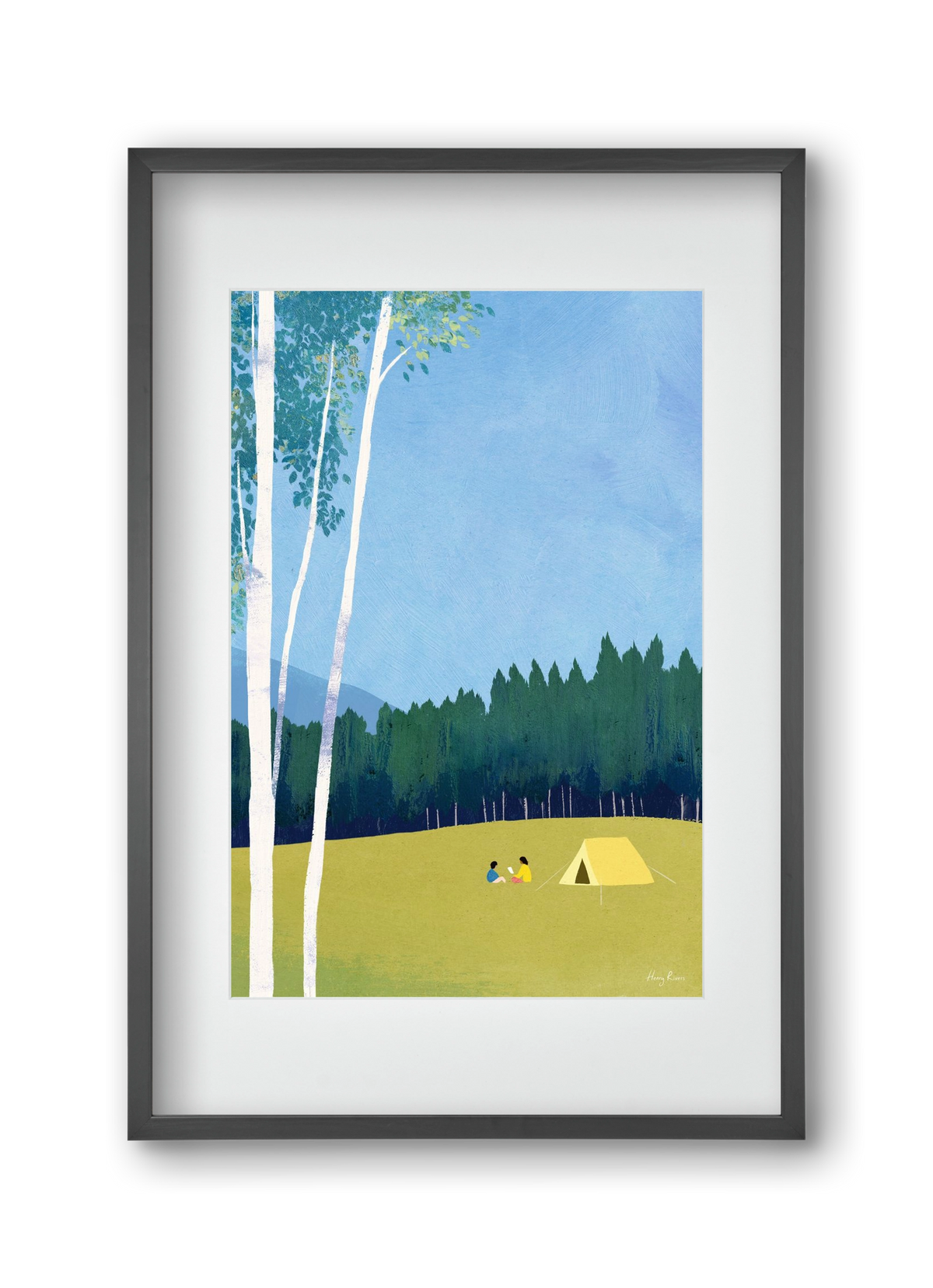 Camping trip, 30x45 cm (20x30 cm), Fekete keret, paszpartuval