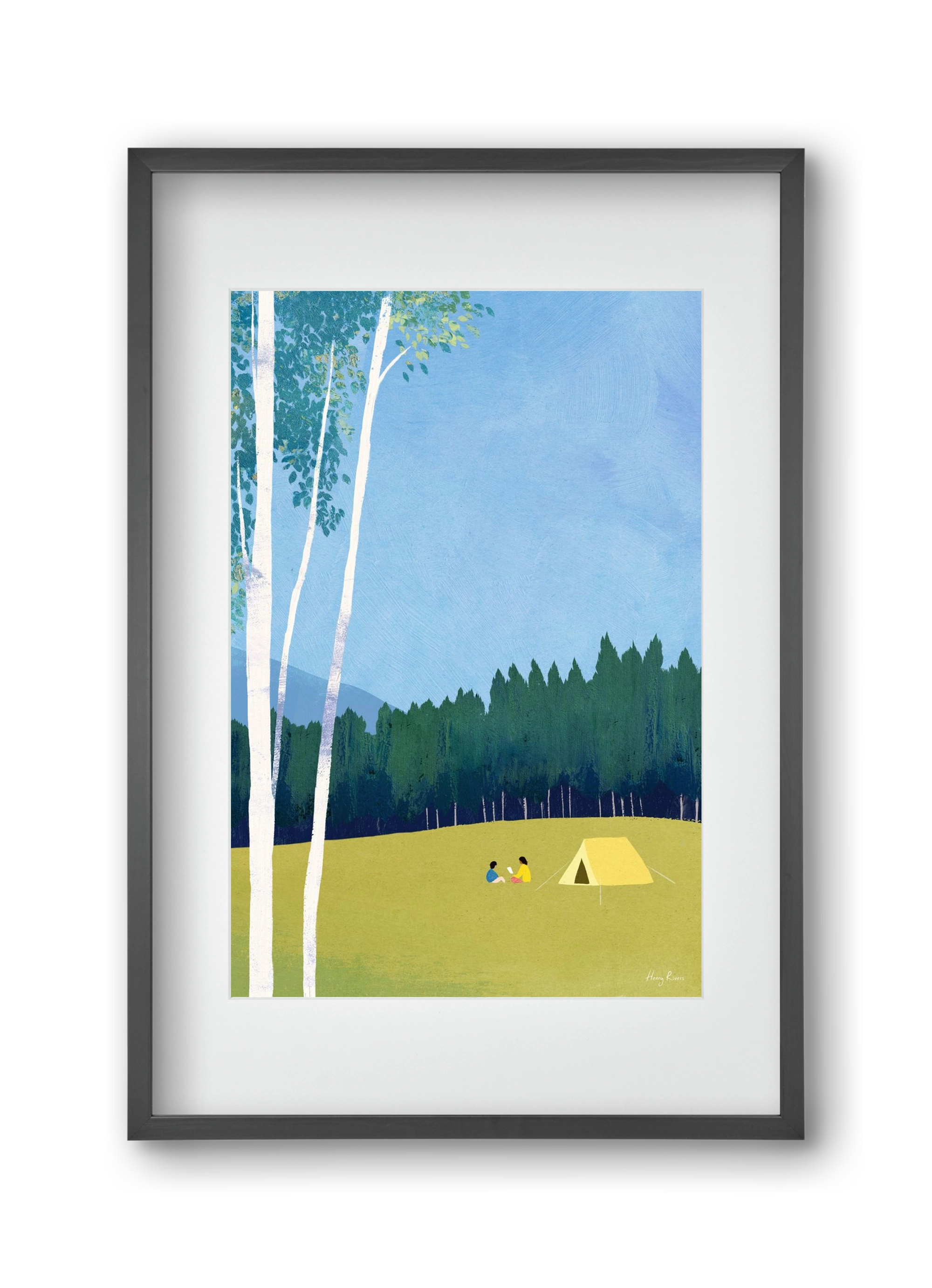 Camping trip, 30x45 cm (20x30 cm), Fekete keret, paszpartuval