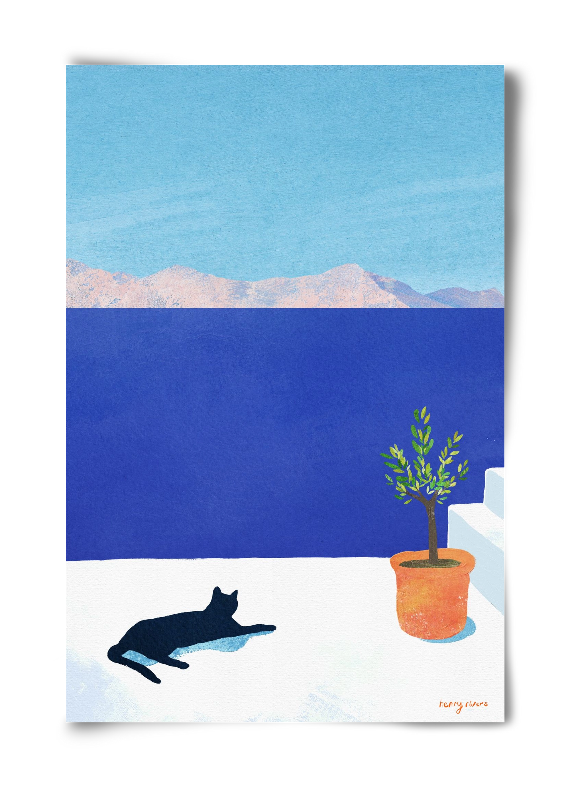 Siesta on the roof, 40x60 cm, Keret nélkül