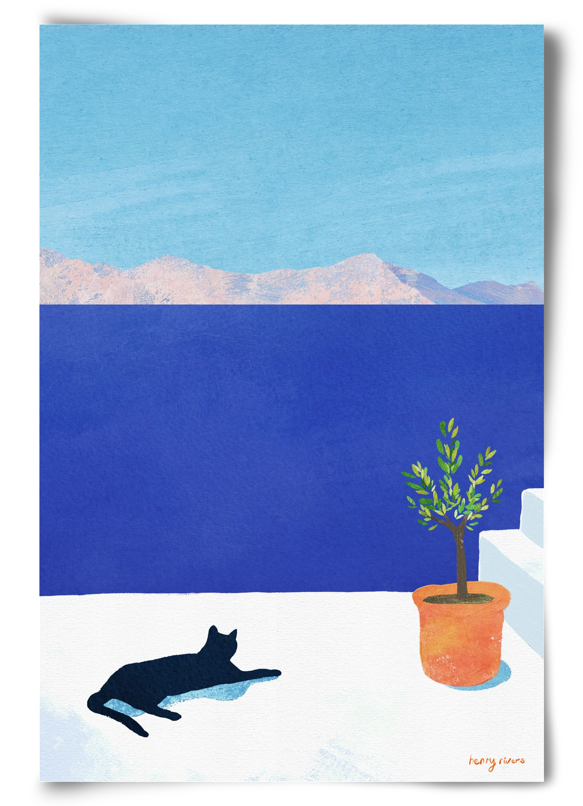 Siesta on the roof, 60x90 cm, Keret nélkül