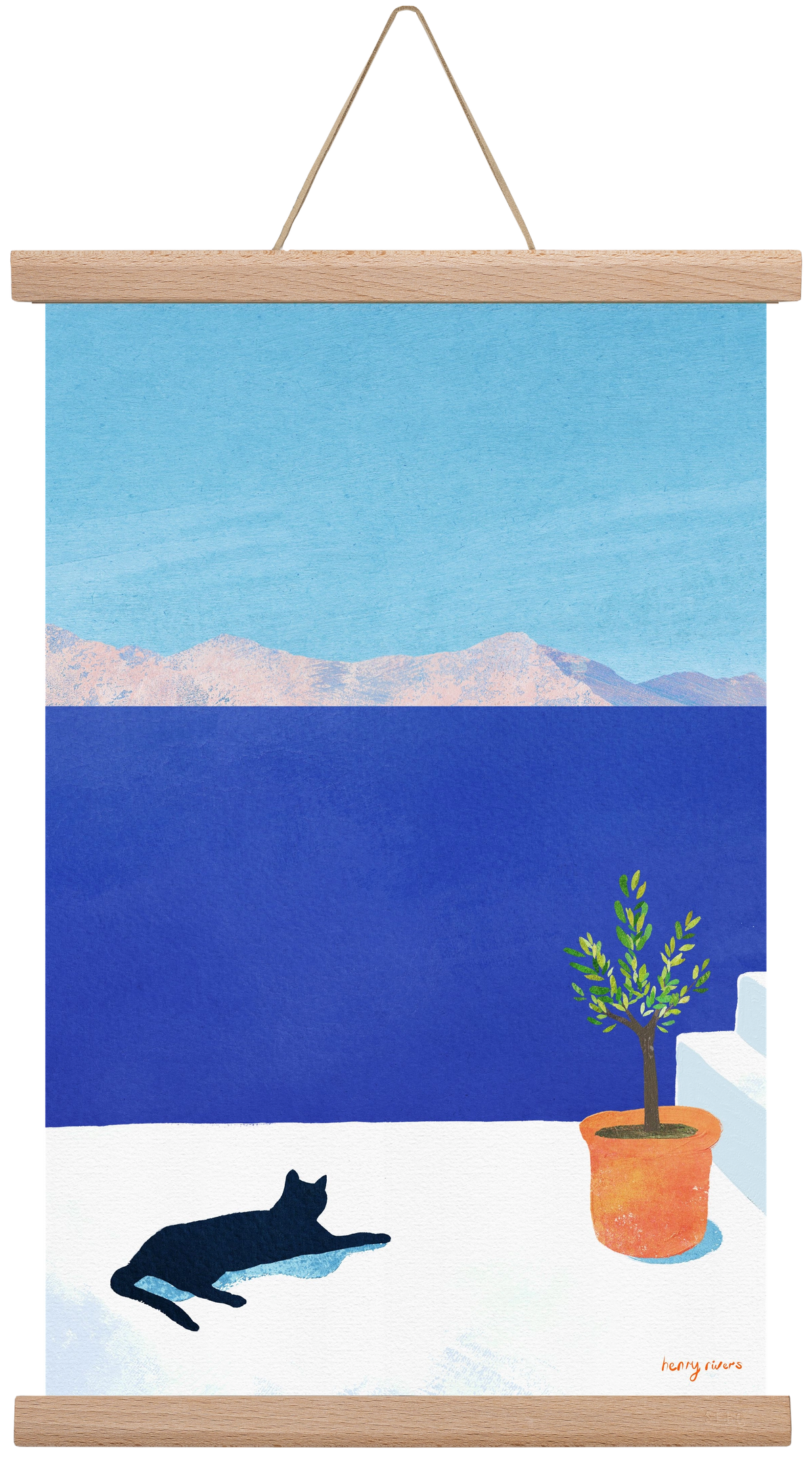 Siesta on the roof, 30x45 cm (30x45 cm), Tölgy akasztó