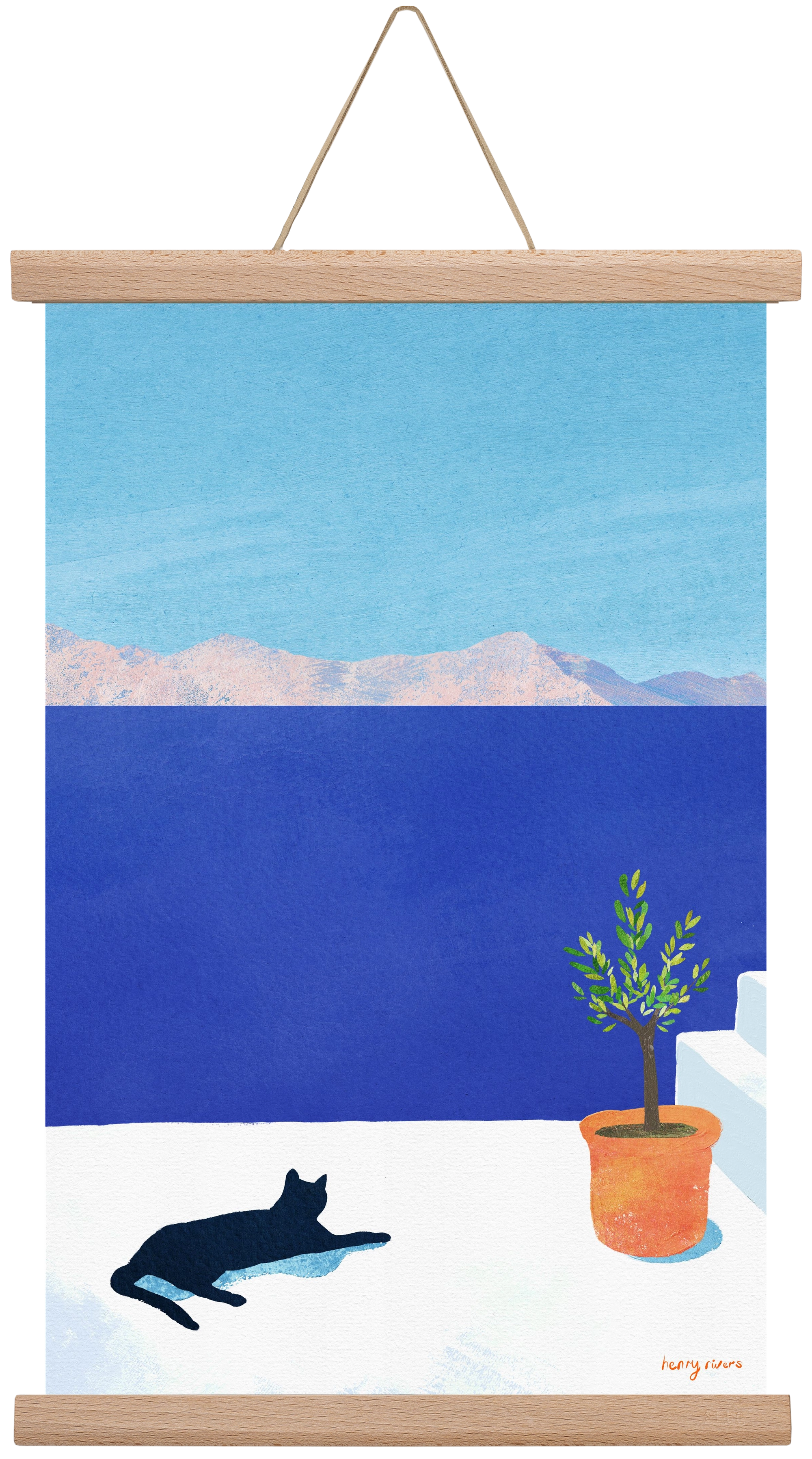 Siesta on the roof, 30x45 cm (30x45 cm), Tölgy akasztó