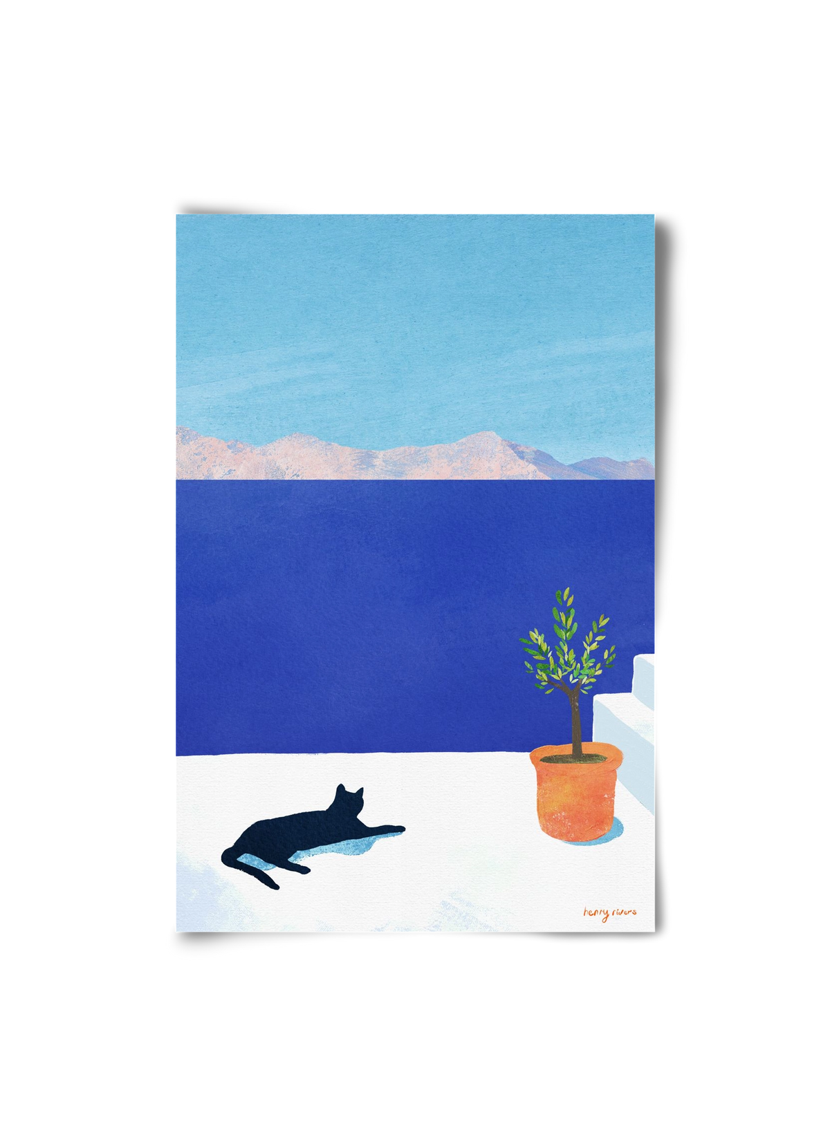 Siesta on the roof, 20x30 cm, Keret nélkül