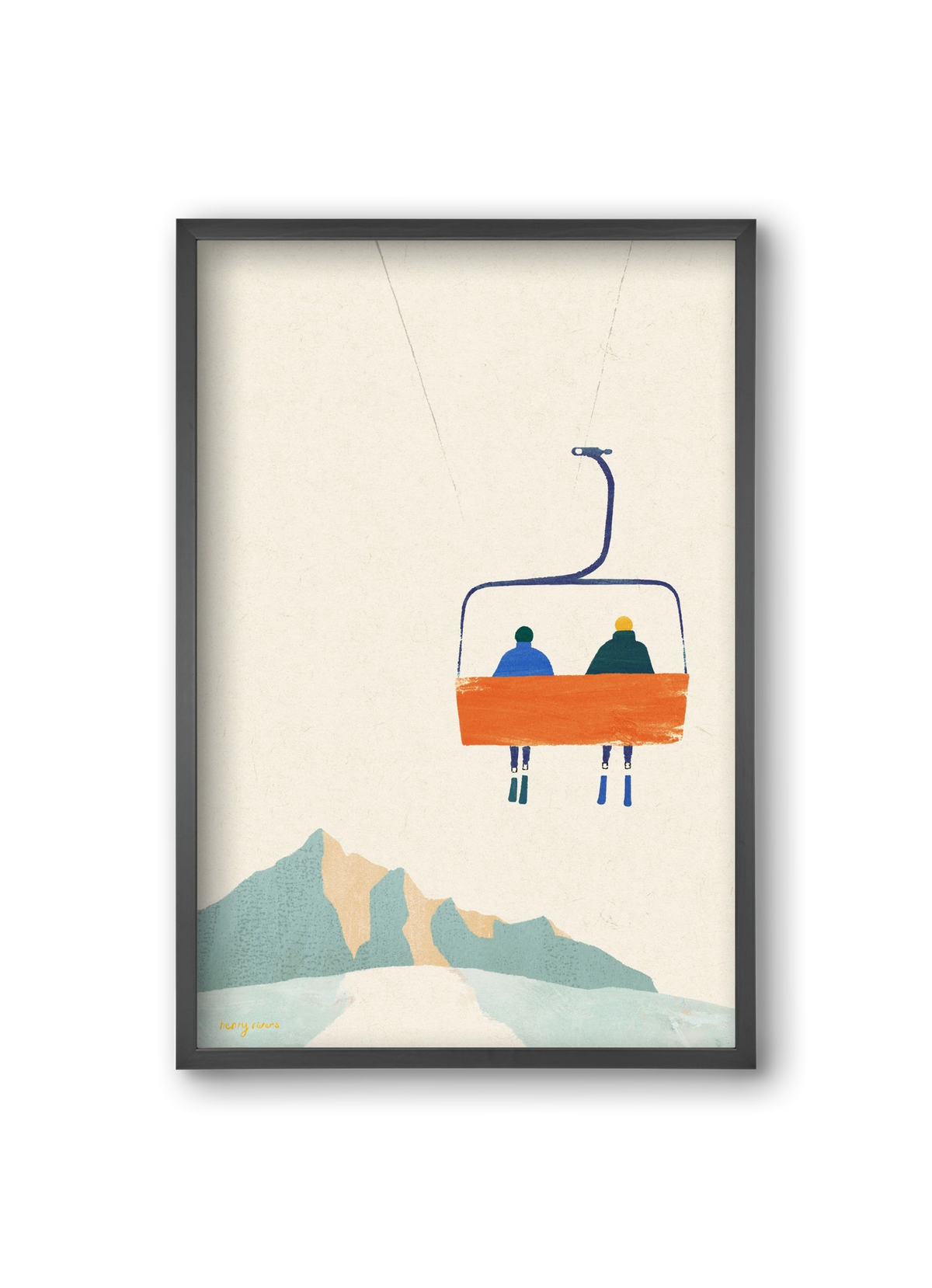 Chairlift, 20x30 cm (20x30 cm), Fekete keret