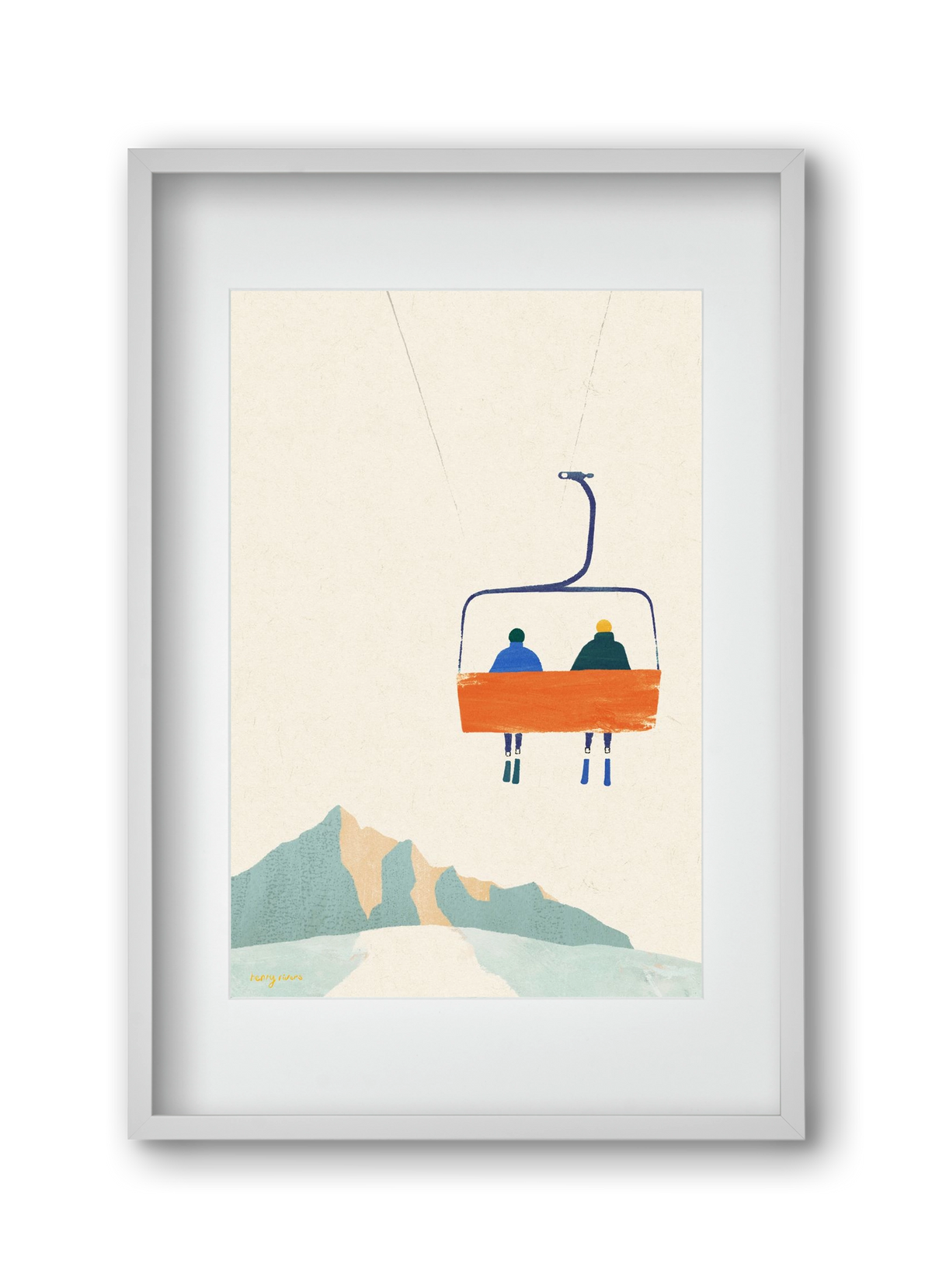 Chairlift, 30x45 cm (20x30 cm), Fehér keret, paszpartuval