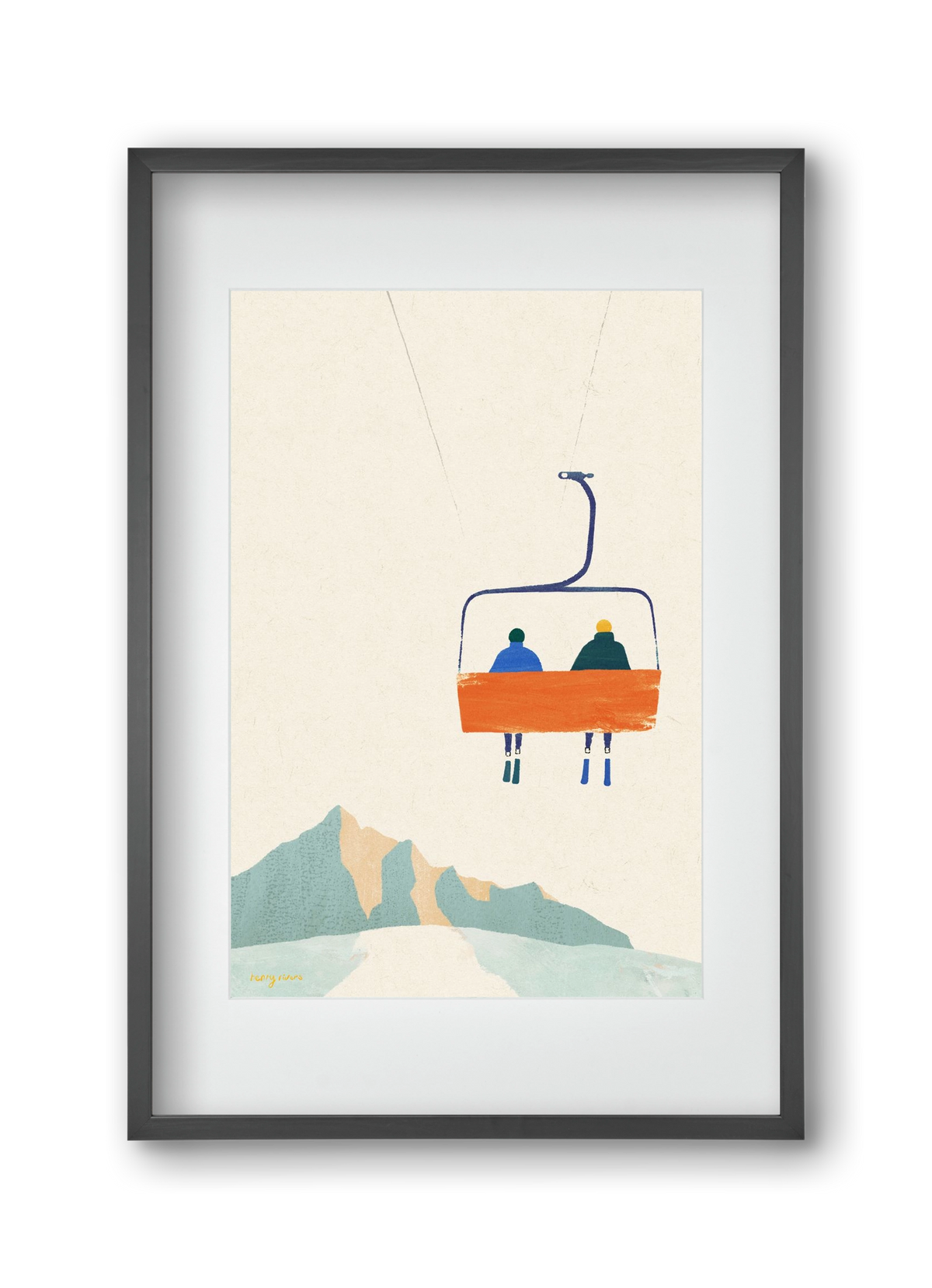 Chairlift, 30x45 cm (20x30 cm), Fekete keret, paszpartuval