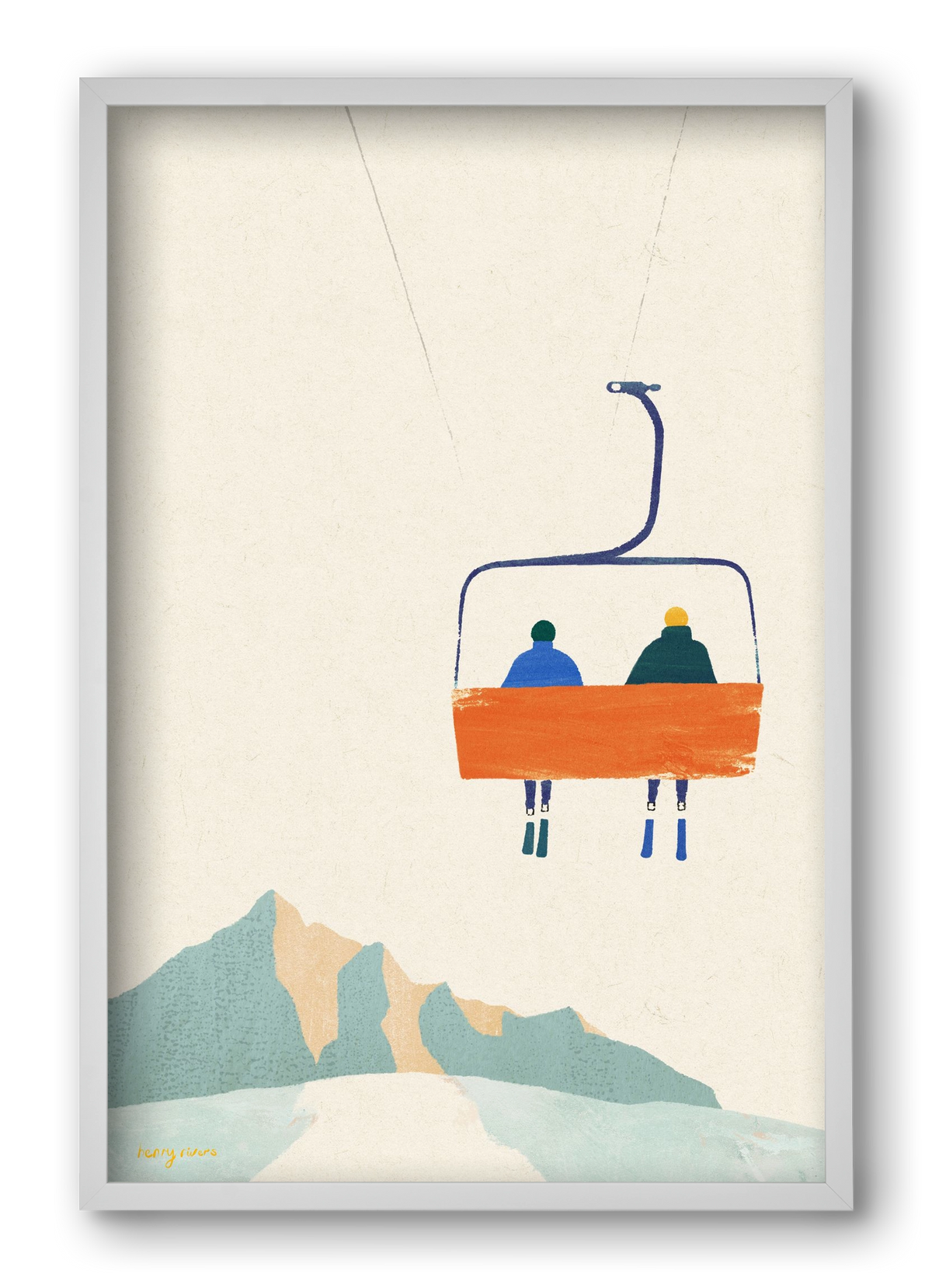 Chairlift, 40x60 cm (40x60 cm), Fehér keret