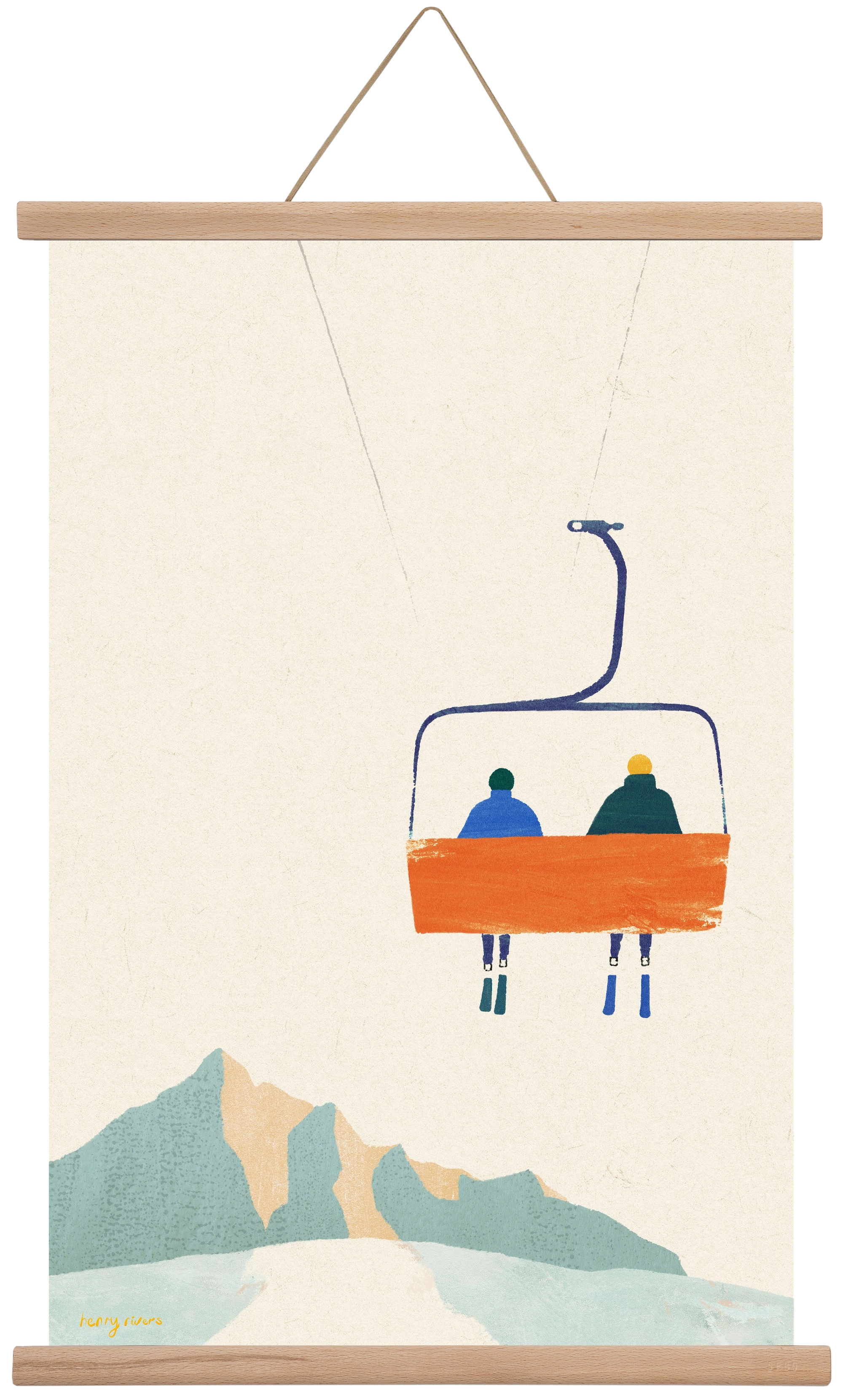 Chairlift, 40x60 cm (40x60 cm), Tölgy akasztó