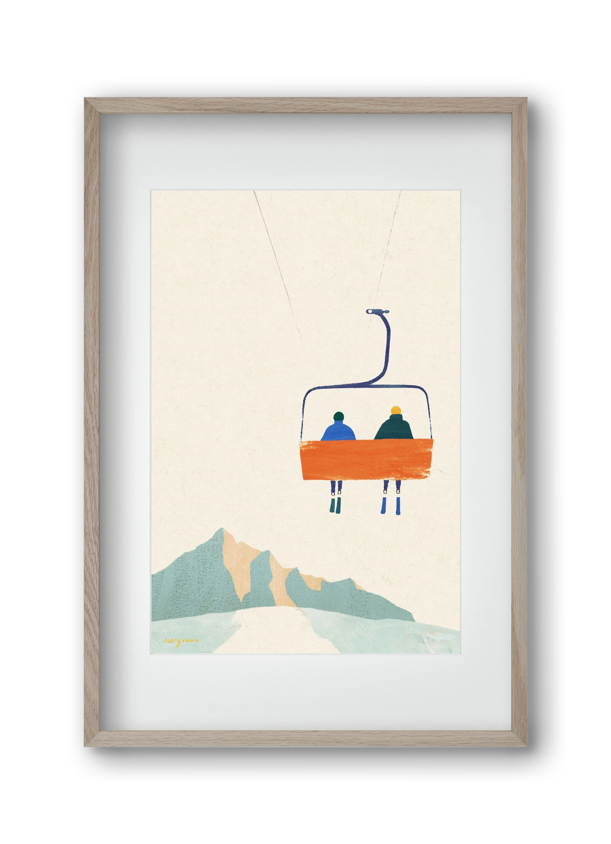 Chairlift, 30x45 cm (20x30 cm), Tölgy keret, paszpartuval