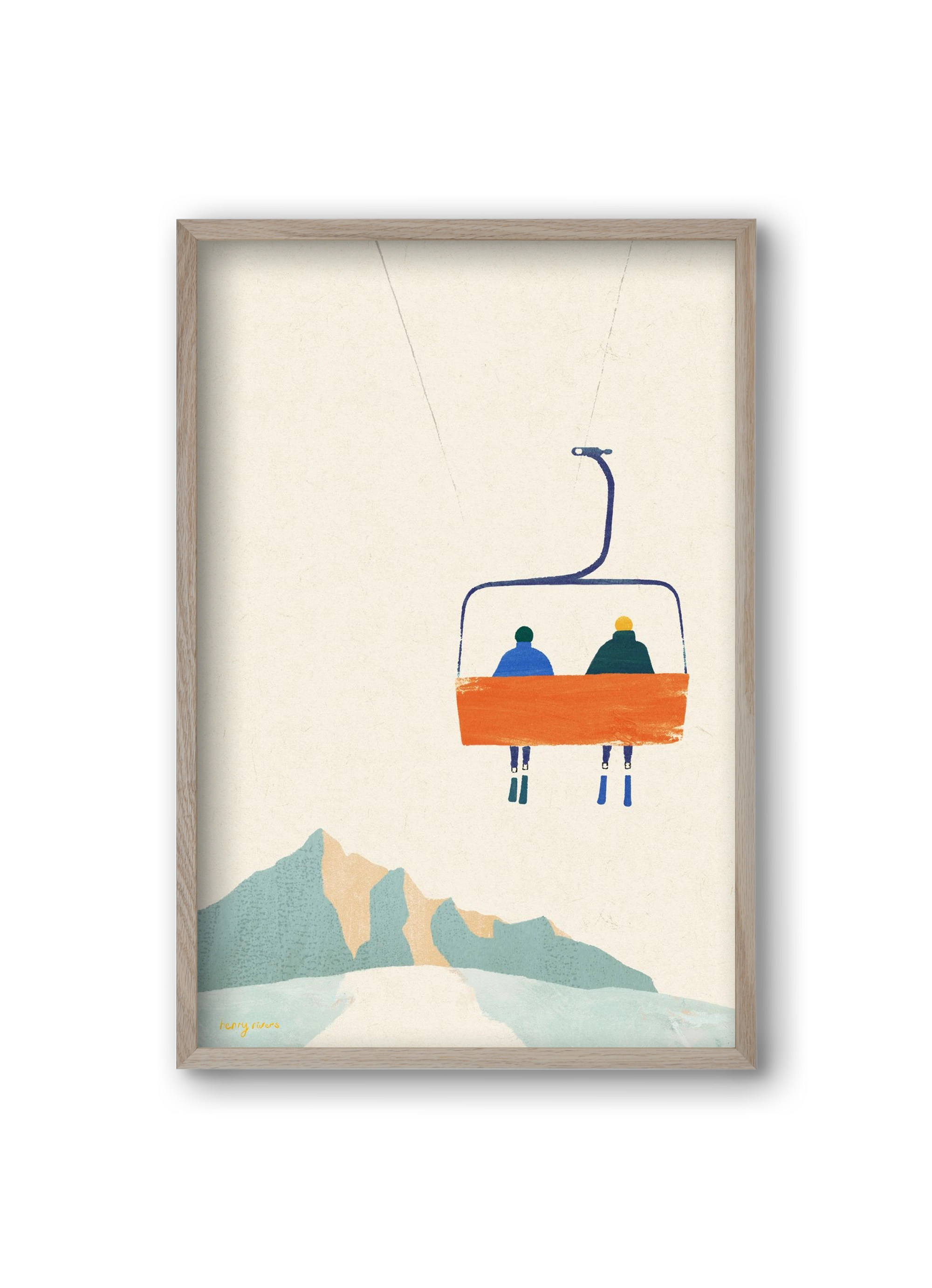 Chairlift, 20x30 cm (20x30 cm), Tölgy keret