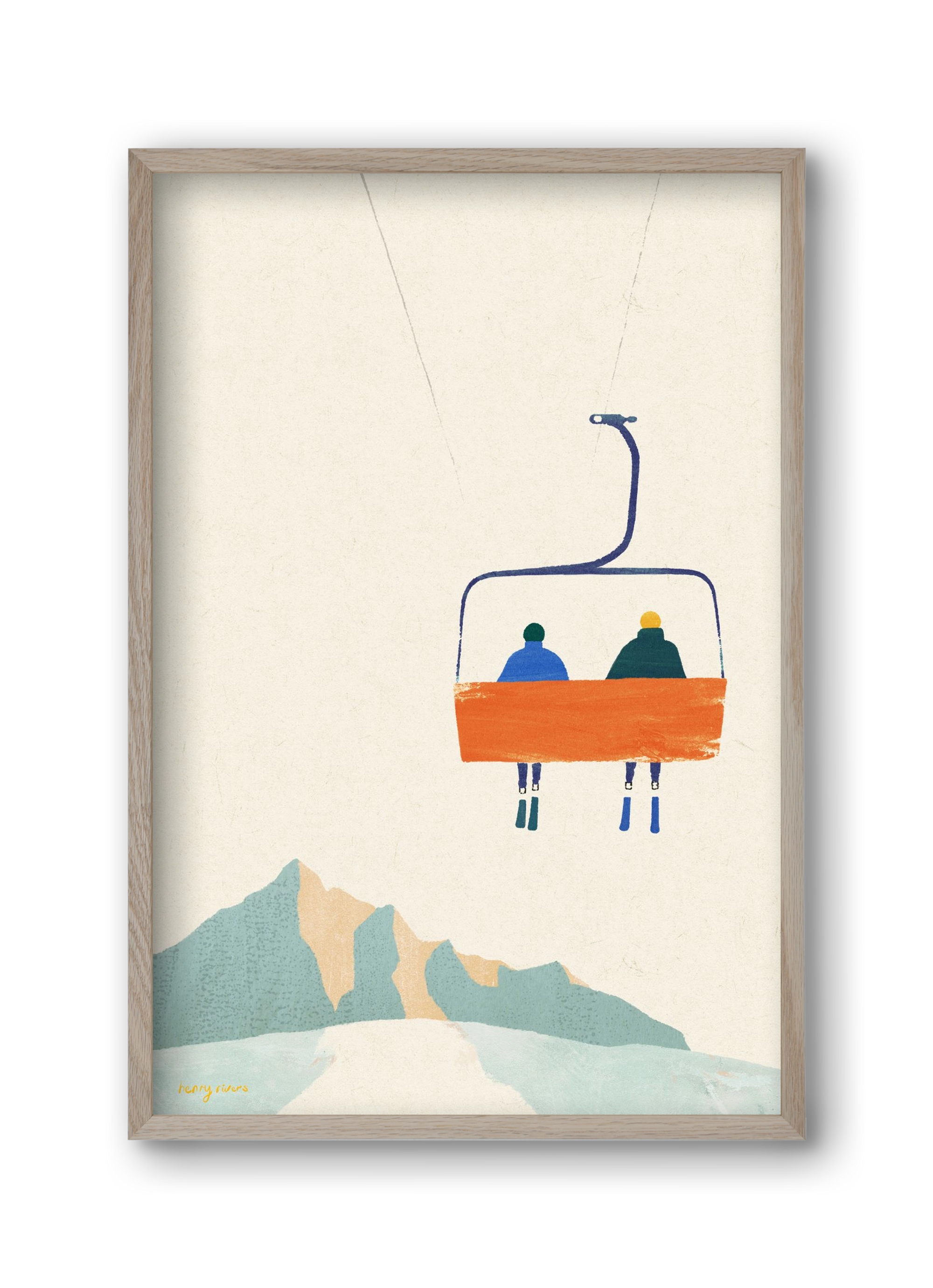 Chairlift, 30x45 cm (30x45 cm), Tölgy keret