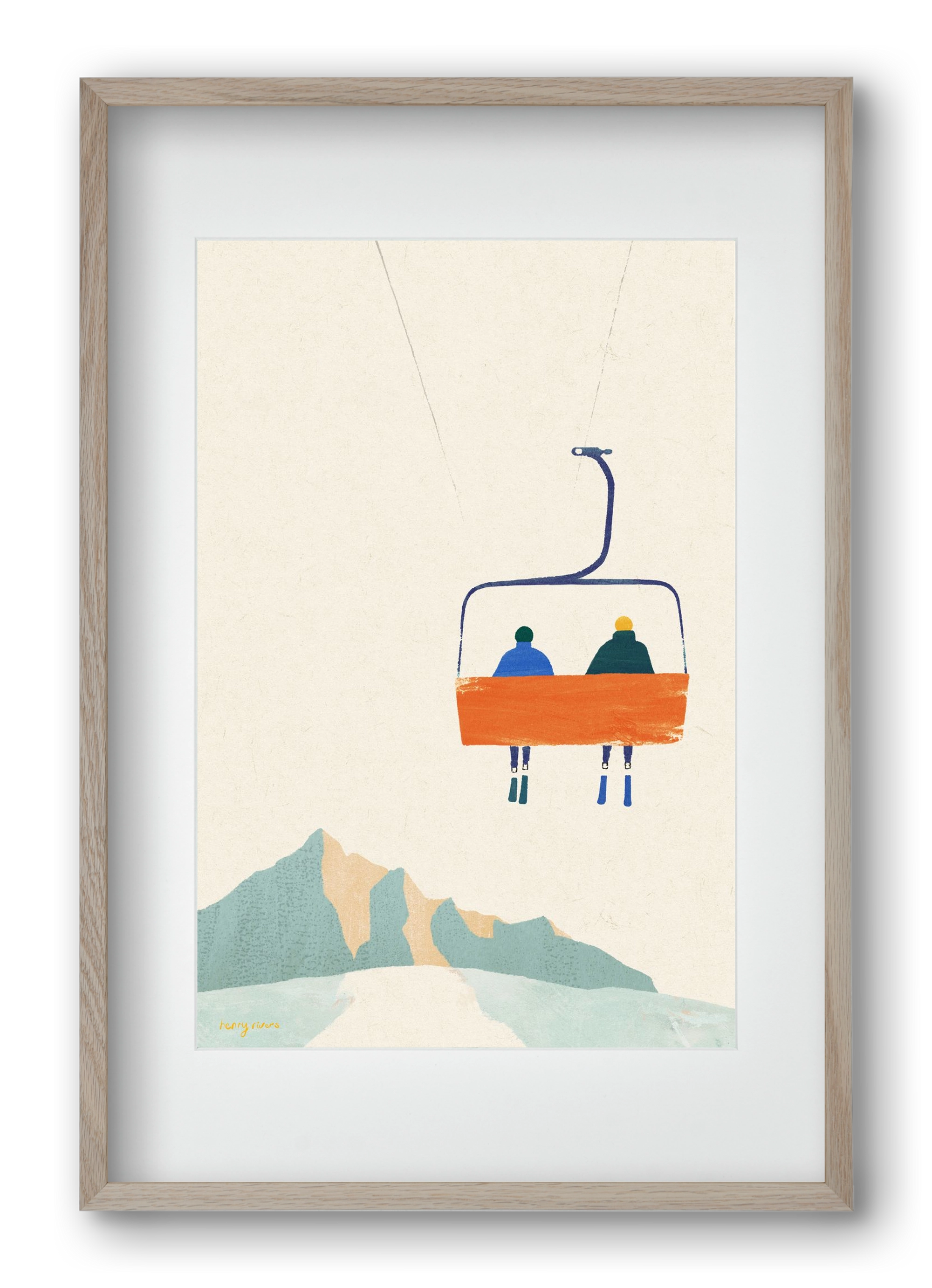 Chairlift, 40x60 cm (30x45 cm), Tölgy keret, paszpartuval