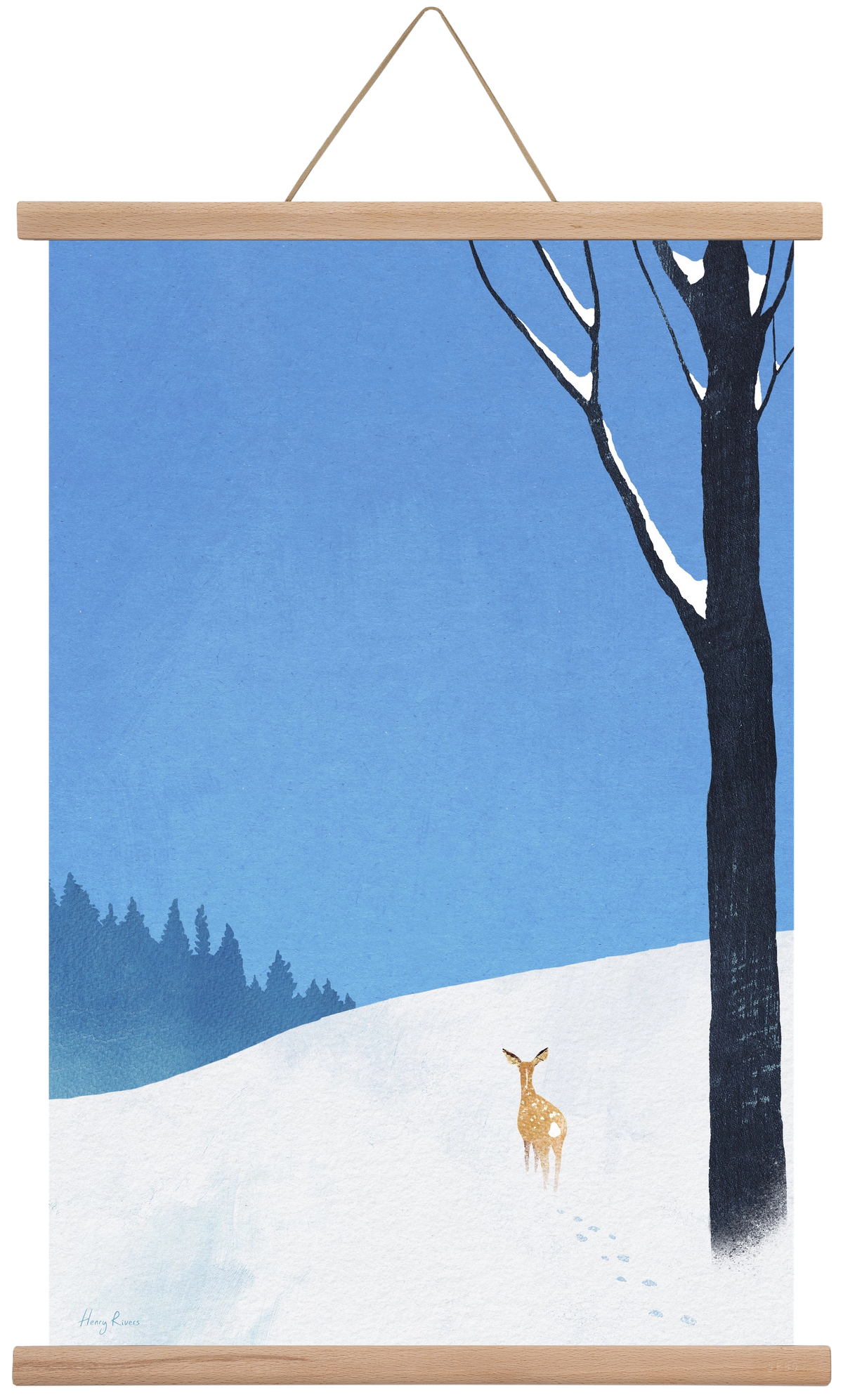 Deer, 40x60 cm (40x60 cm), Tölgy akasztó