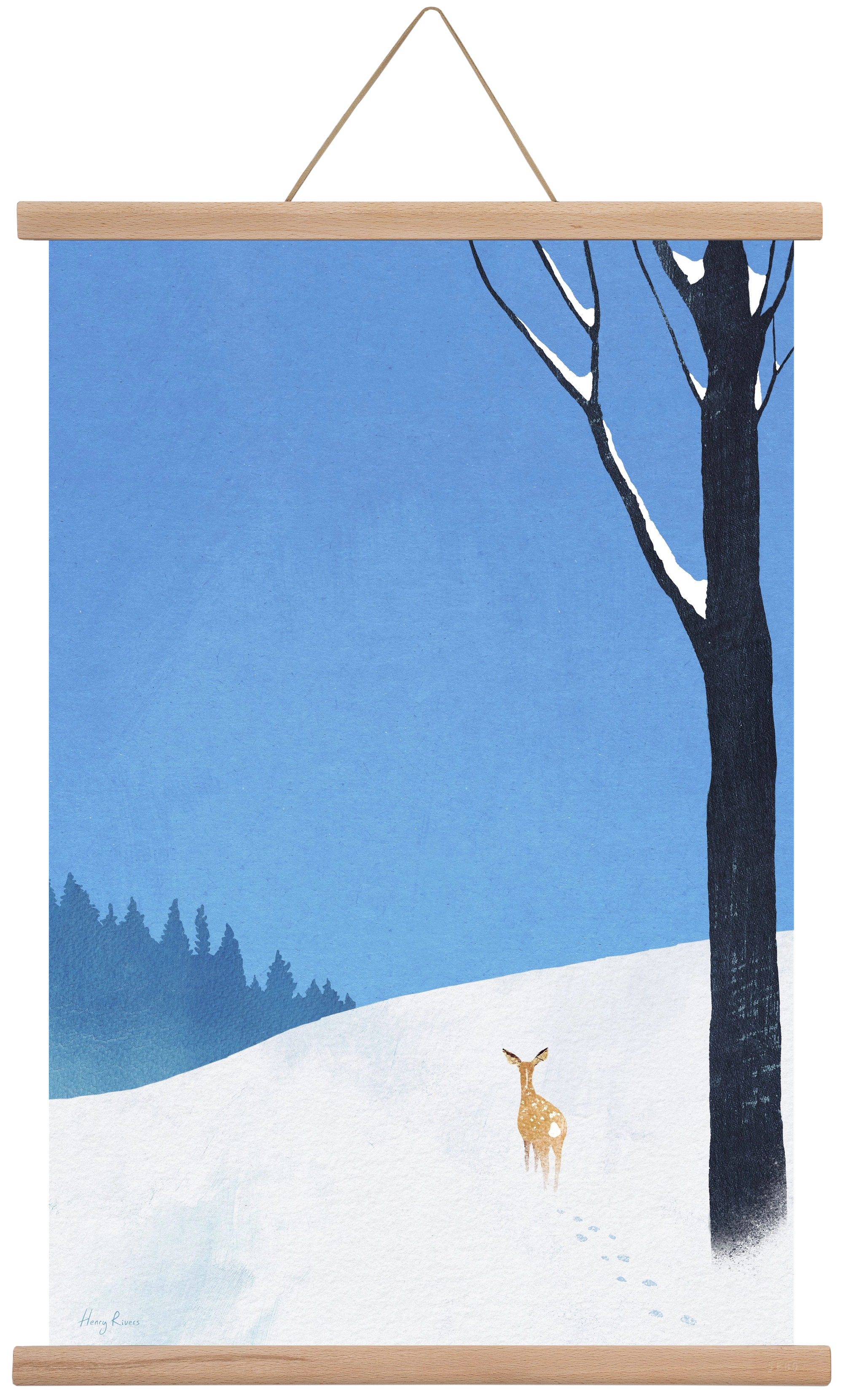 Deer, 40x60 cm (40x60 cm), Tölgy akasztó