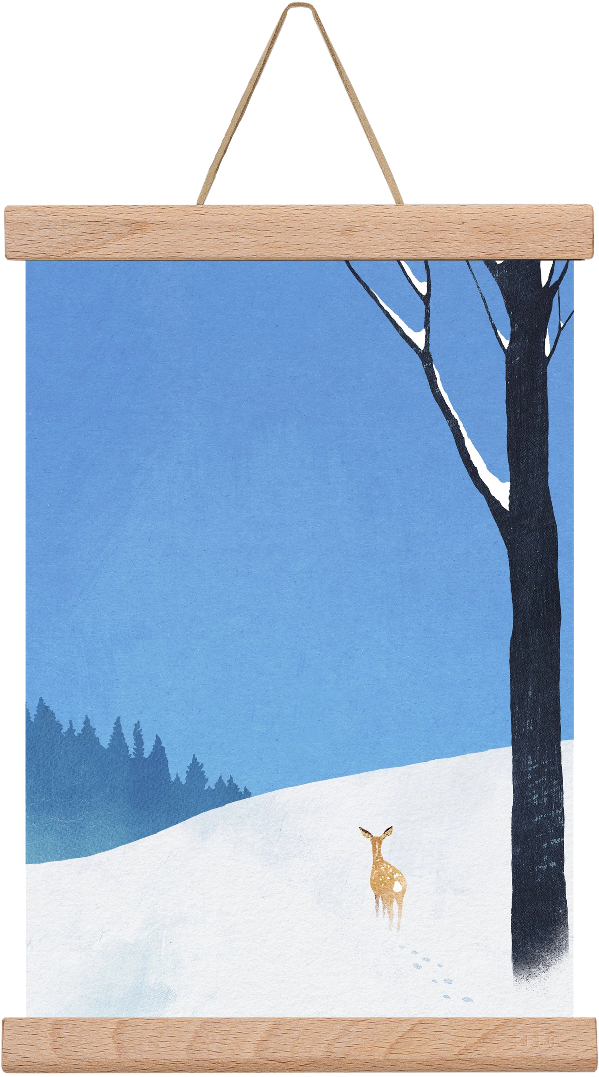 Deer, 20x30 cm (20x30 cm), Tölgy akasztó