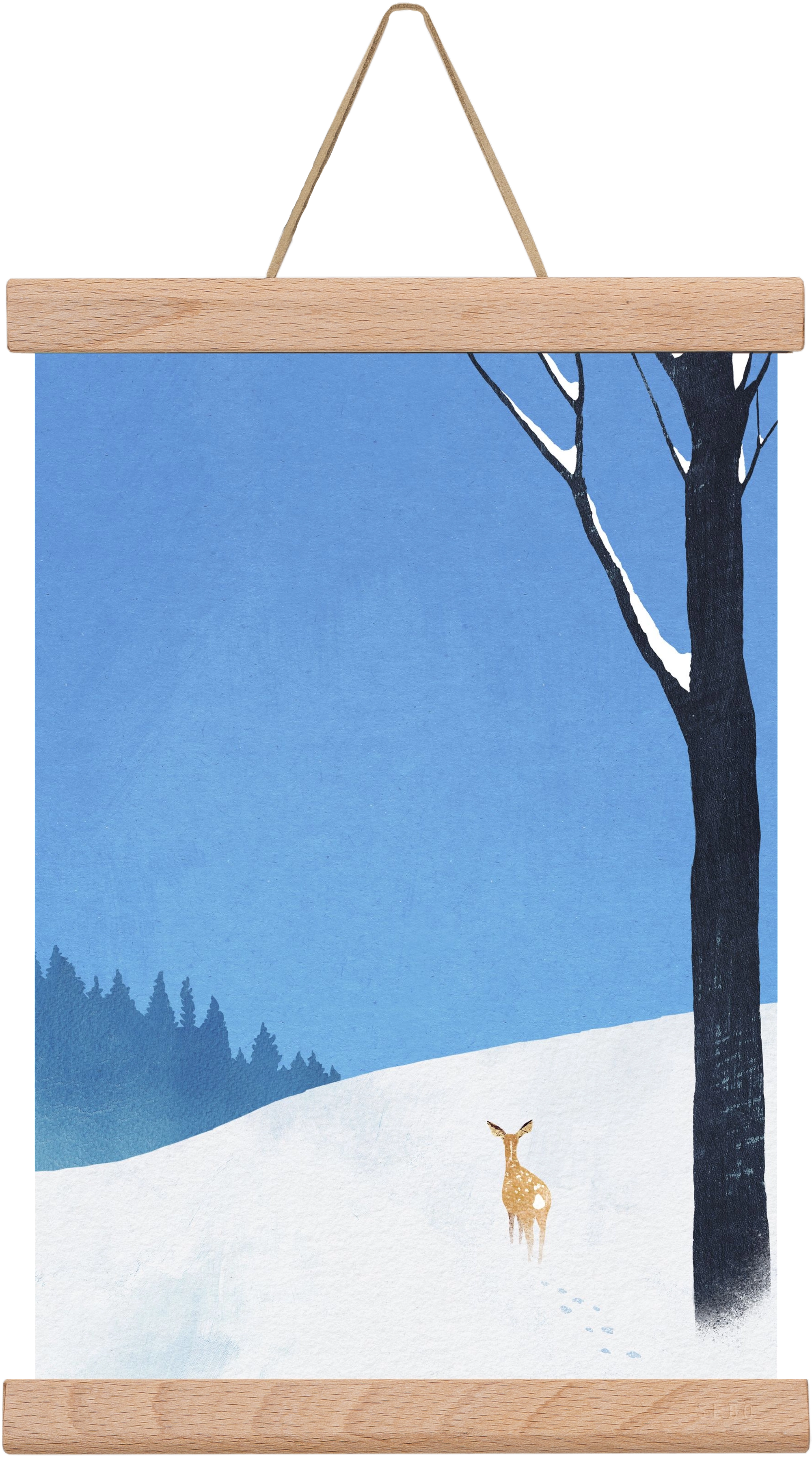 Deer, 20x30 cm (20x30 cm), Tölgy akasztó