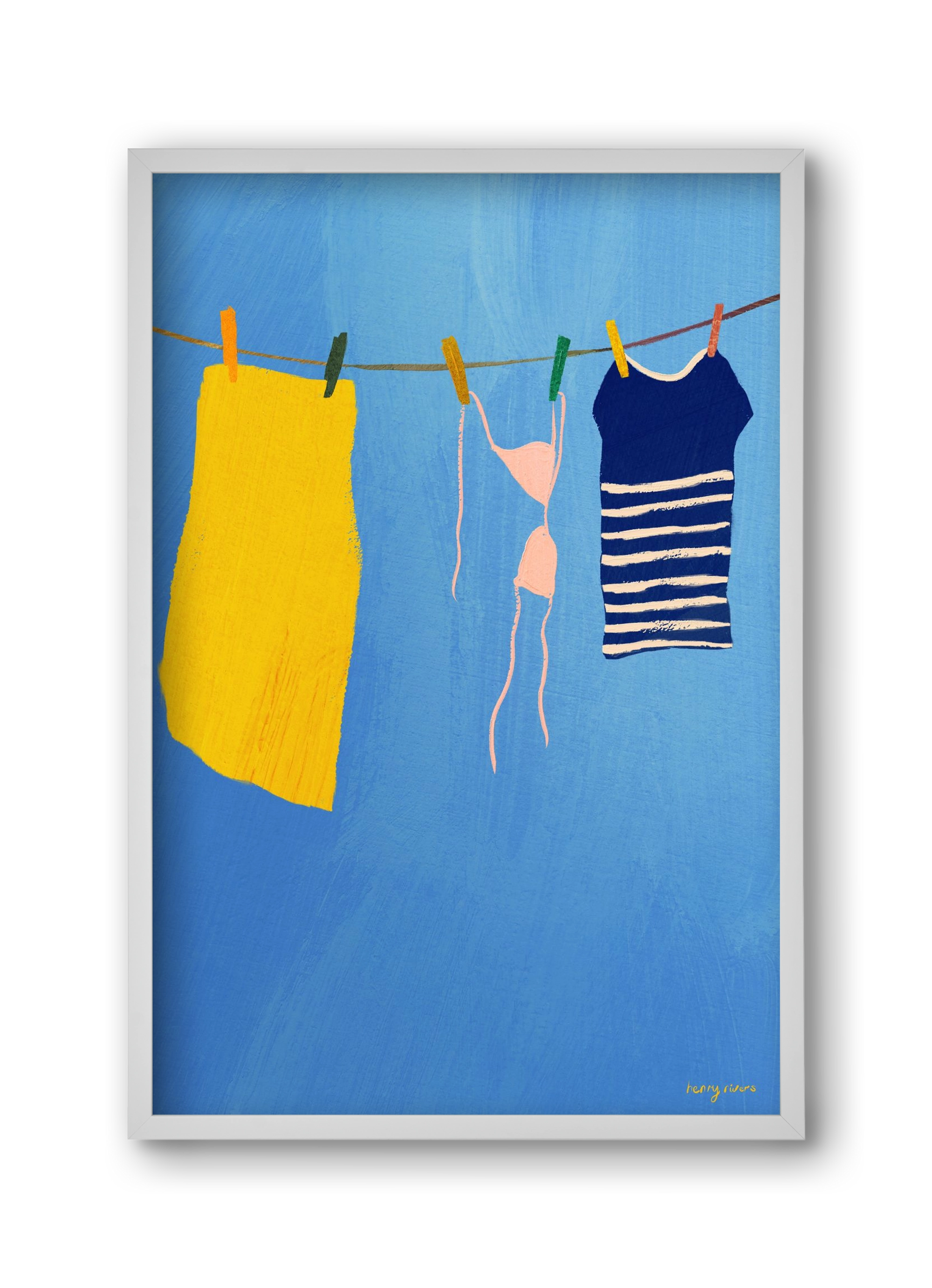 Laundry, 30x45 cm (30x45 cm), Fehér keret