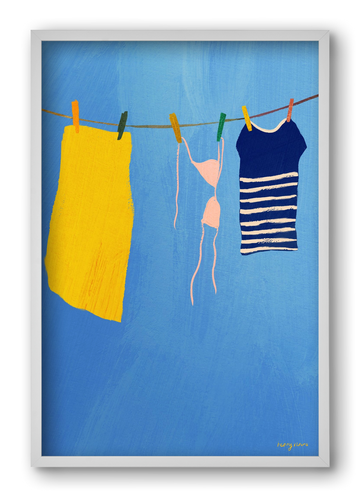 Laundry, 40x60 cm (40x60 cm), Fehér keret