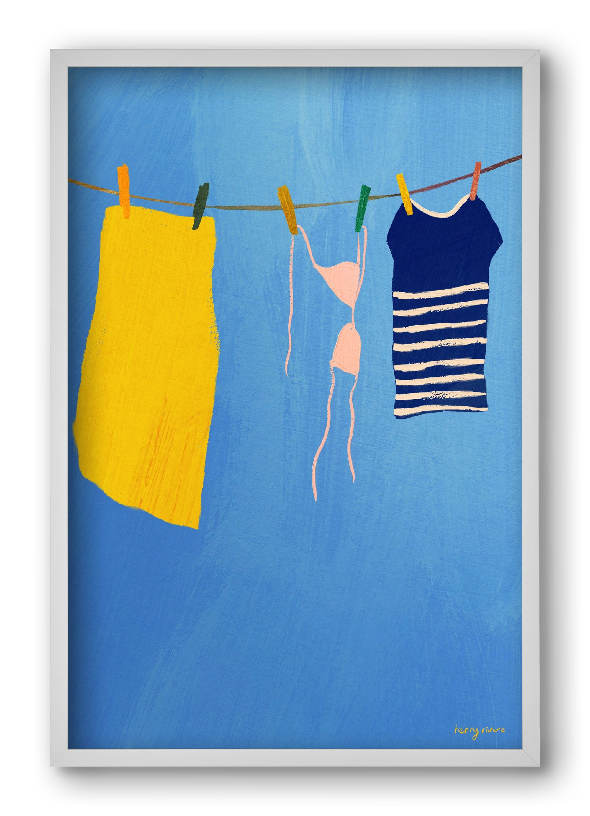 Laundry, 40x60 cm (40x60 cm), Fehér keret