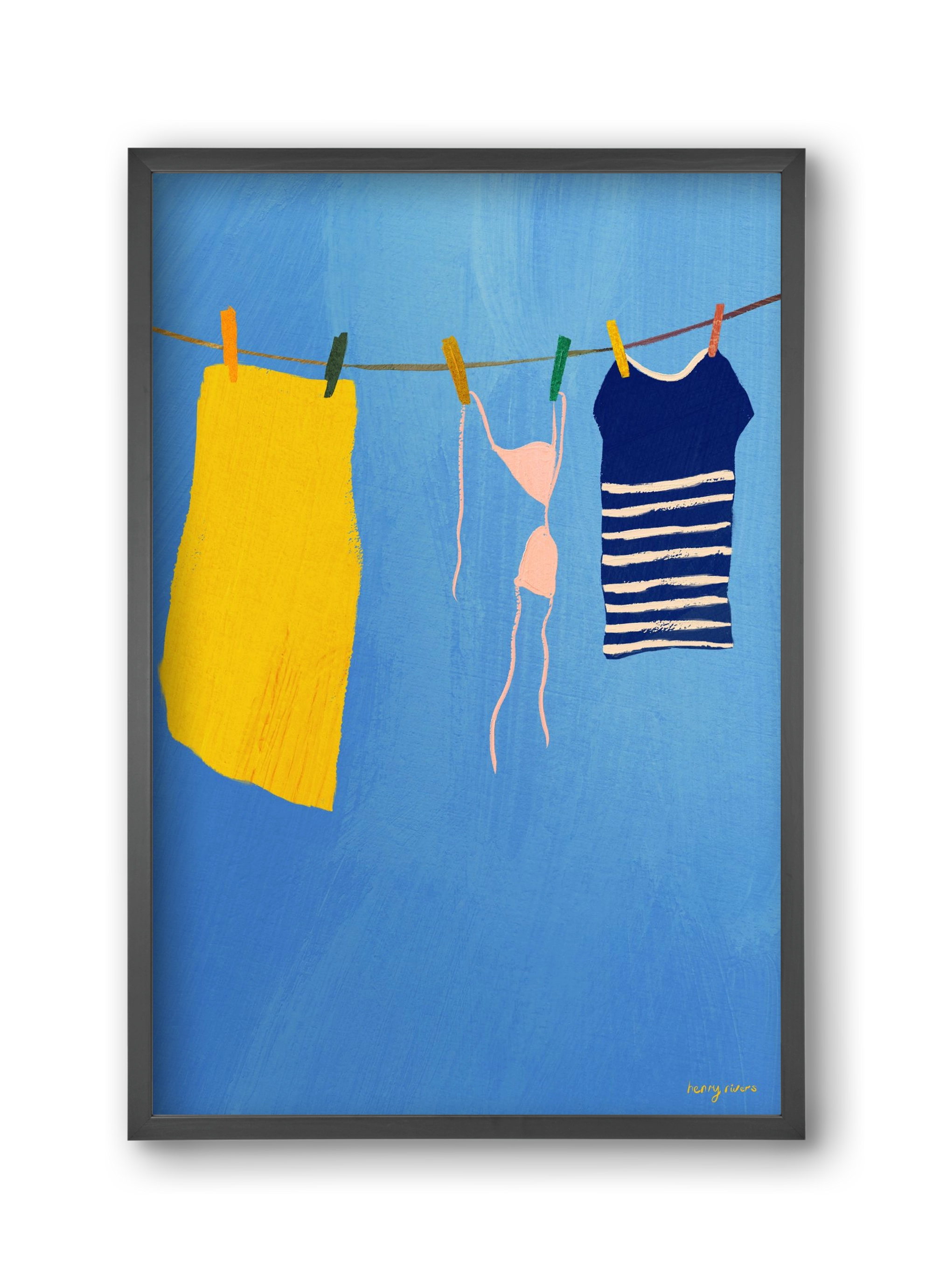 Laundry, 30x45 cm (30x45 cm), Fekete keret