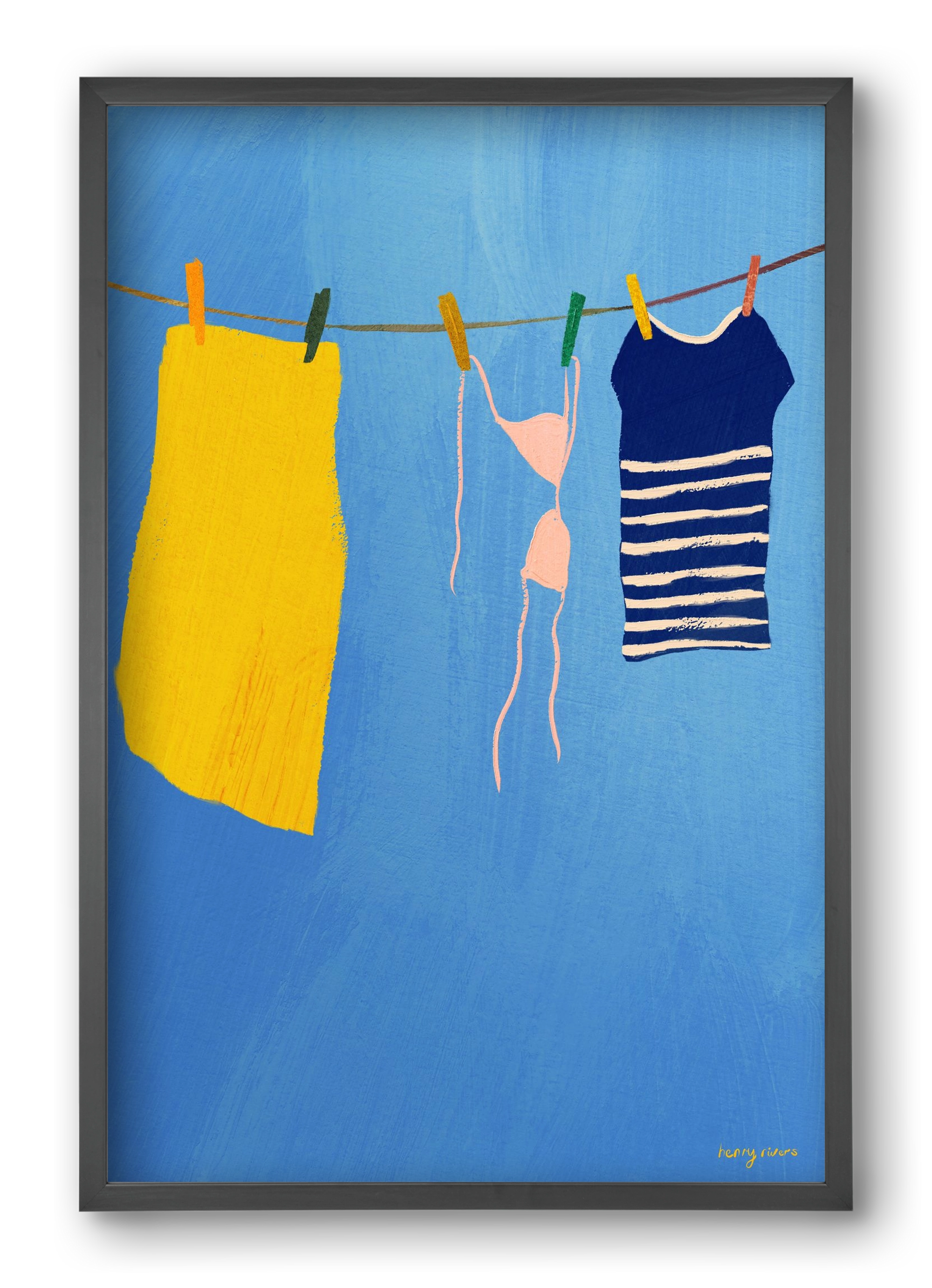 Laundry, 40x60 cm (40x60 cm), Fekete keret