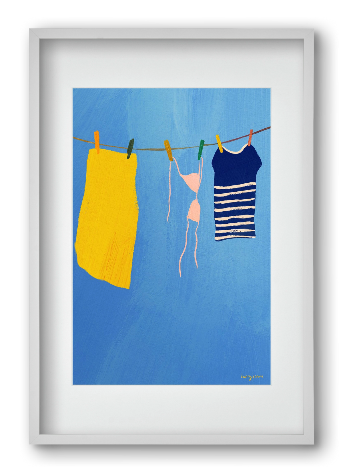 Laundry, 40x60 cm (30x45 cm), Fehér keret, paszpartuval