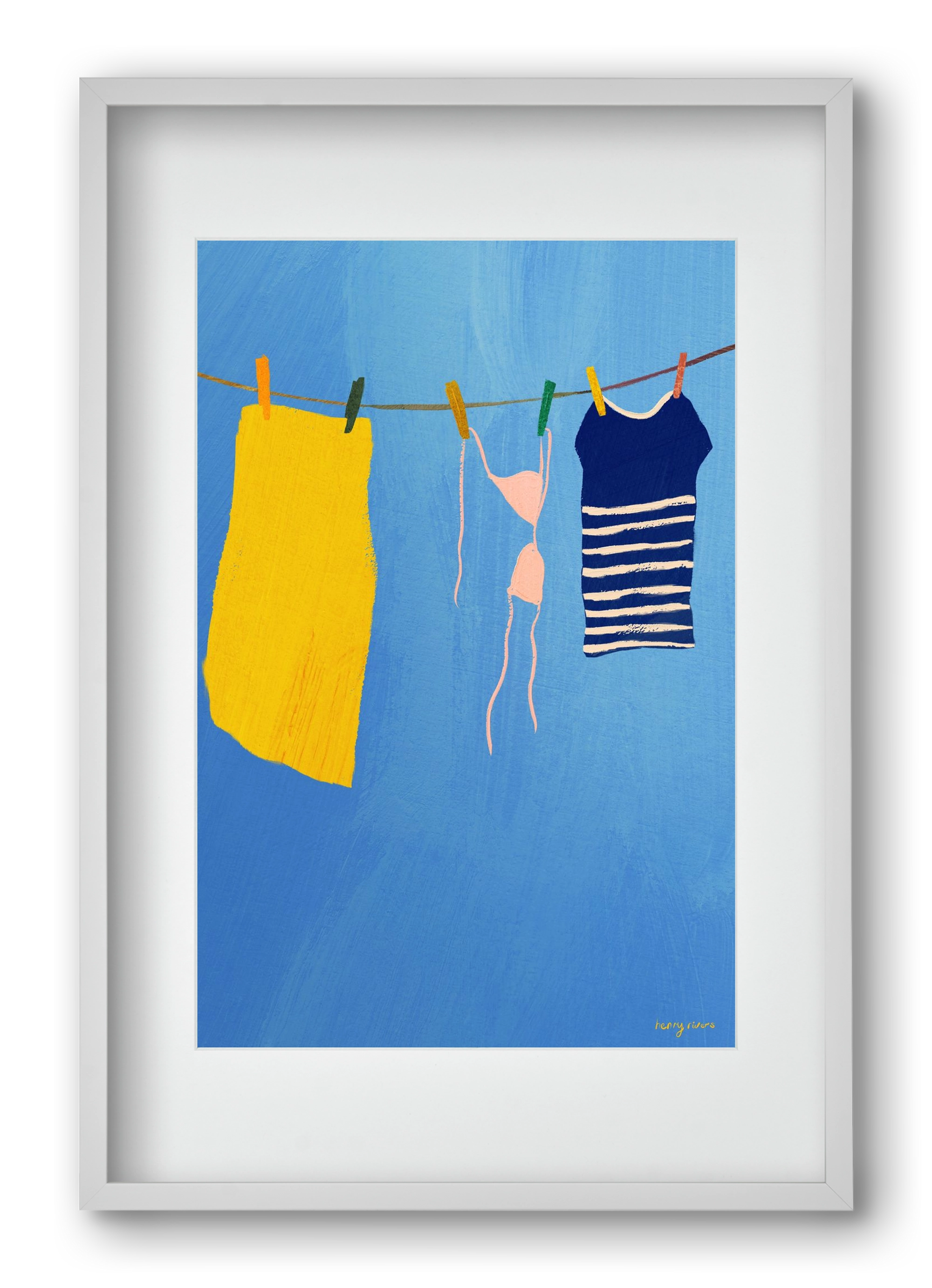 Laundry, 40x60 cm (30x45 cm), Fehér keret, paszpartuval