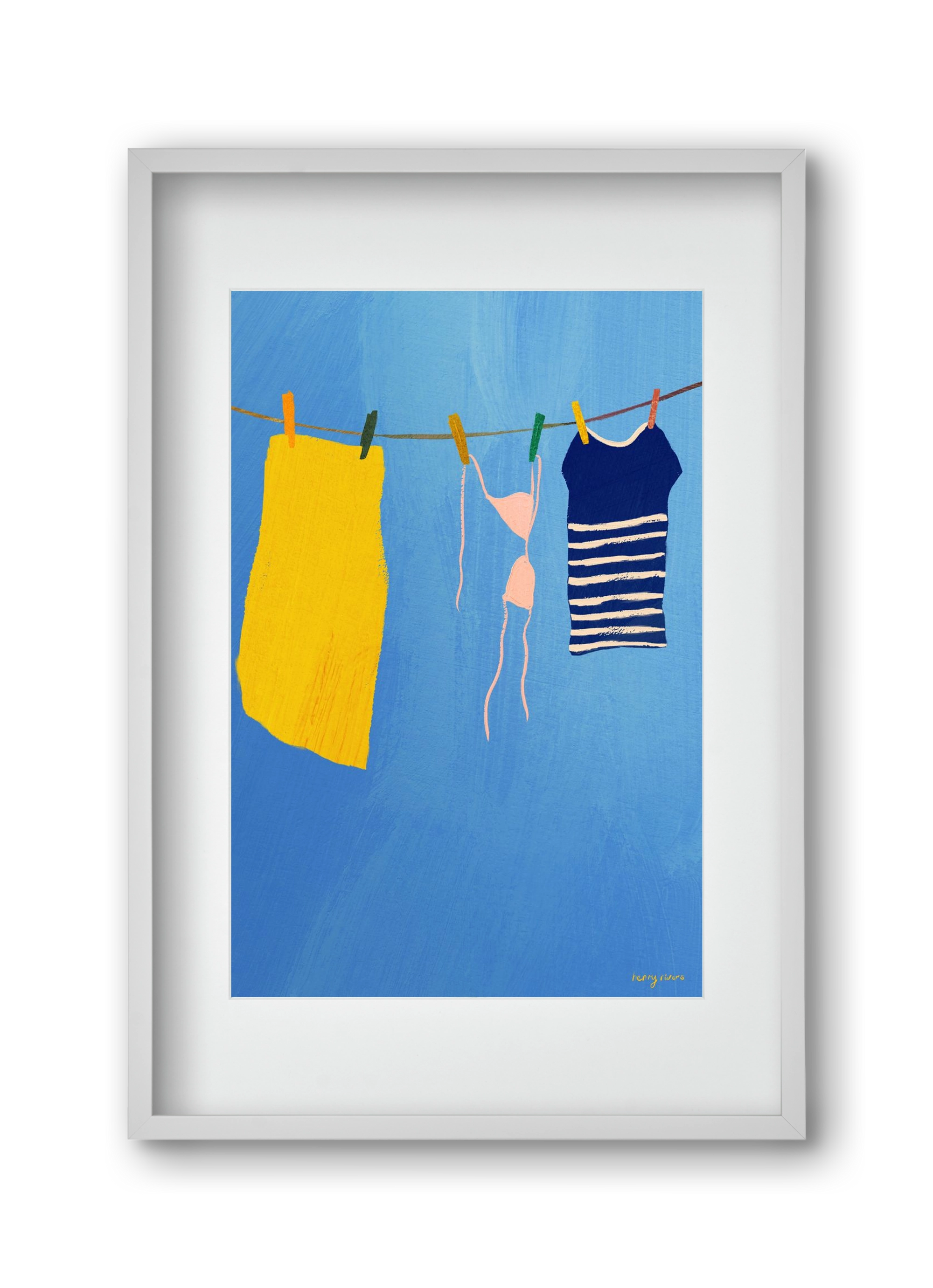 Laundry, 30x45 cm (20x30 cm), Fehér keret, paszpartuval
