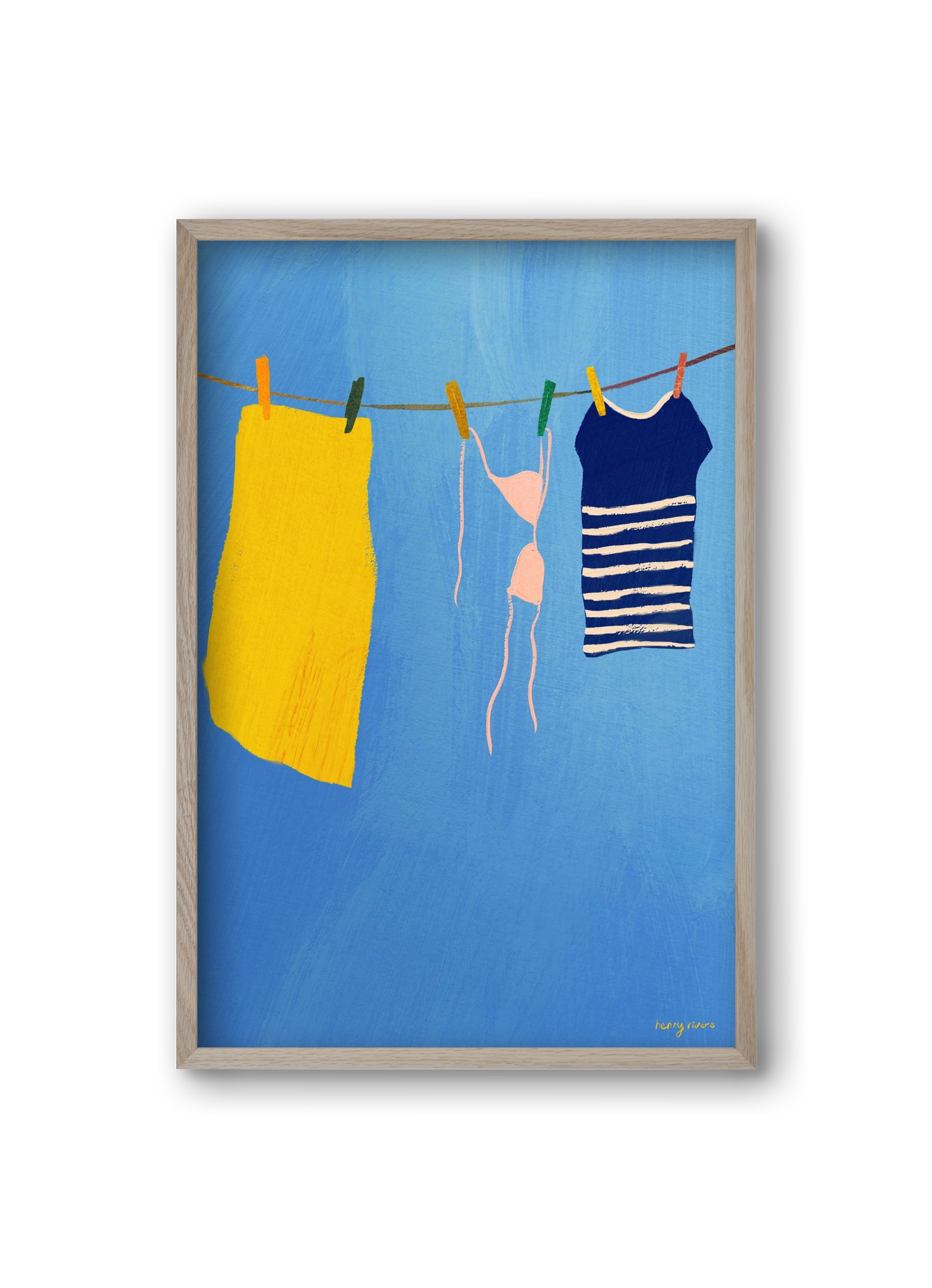 Laundry, 20x30 cm (20x30 cm), Tölgy keret