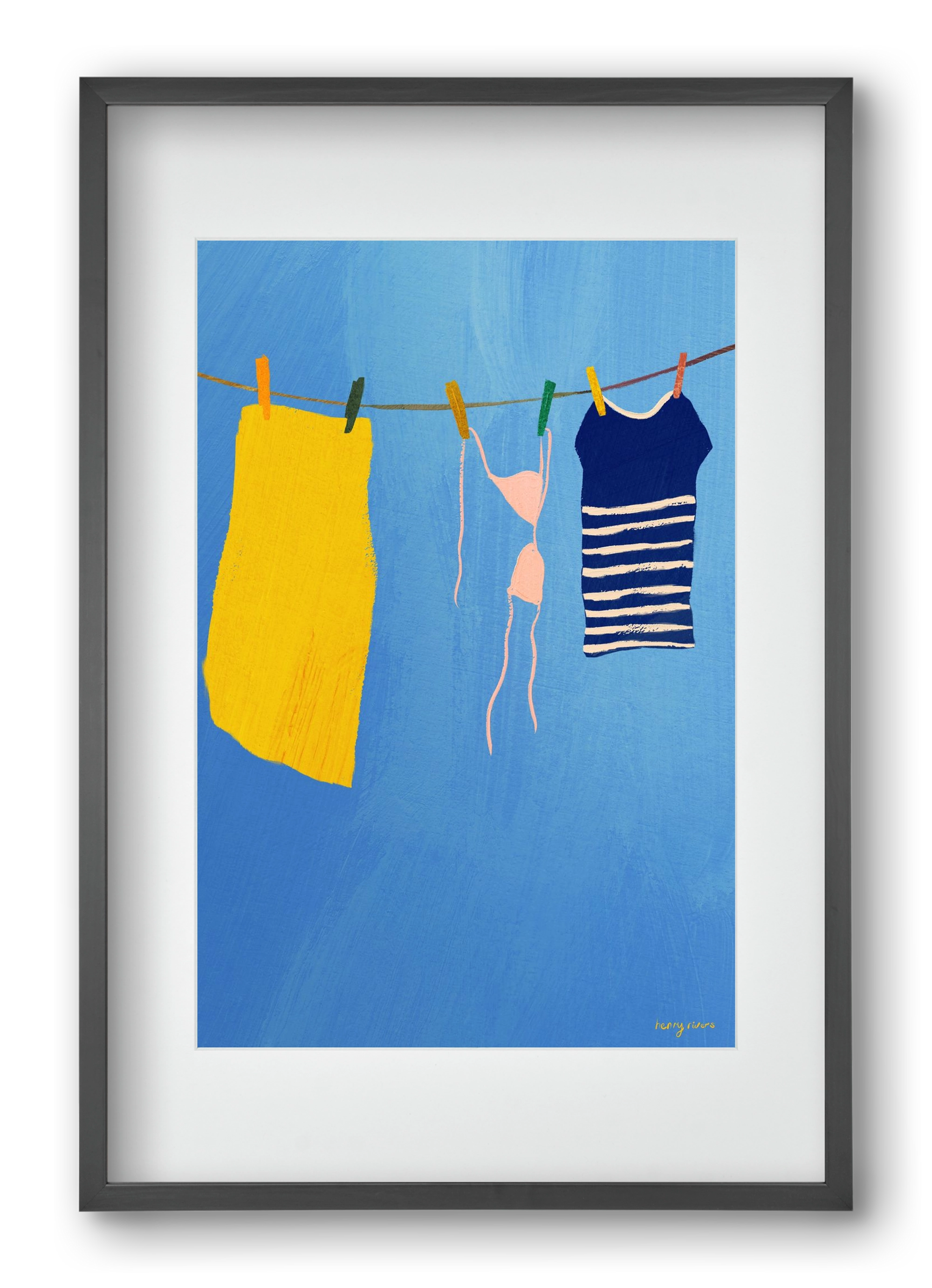 Laundry, 40x60 cm (30x45 cm), Fekete keret, paszpartuval
