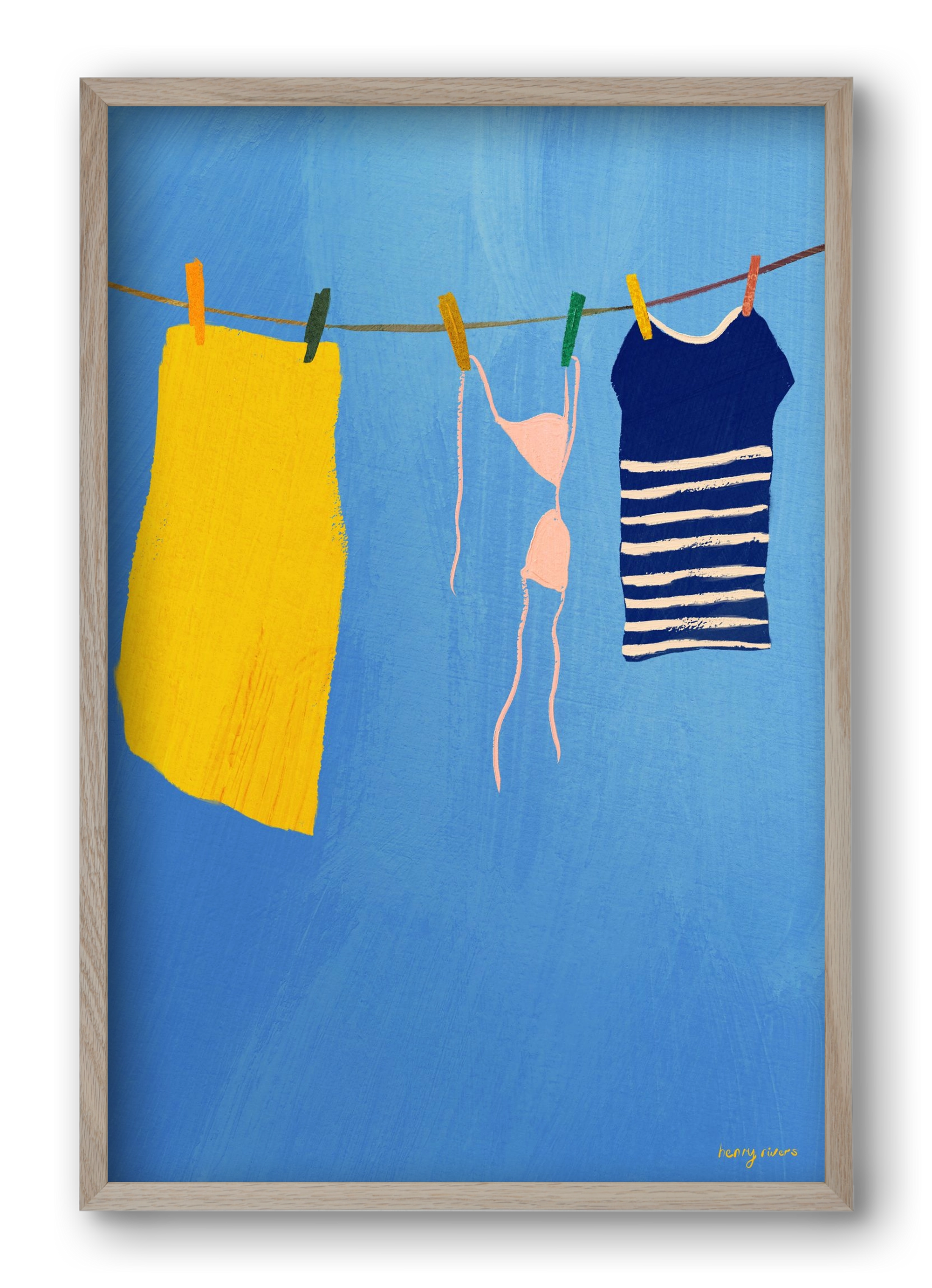 Laundry, 40x60 cm (40x60 cm), Tölgy keret