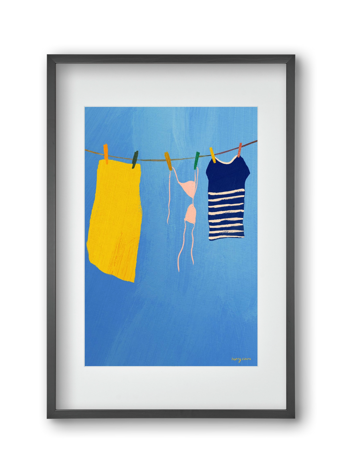 Laundry, 30x45 cm (20x30 cm), Fekete keret, paszpartuval