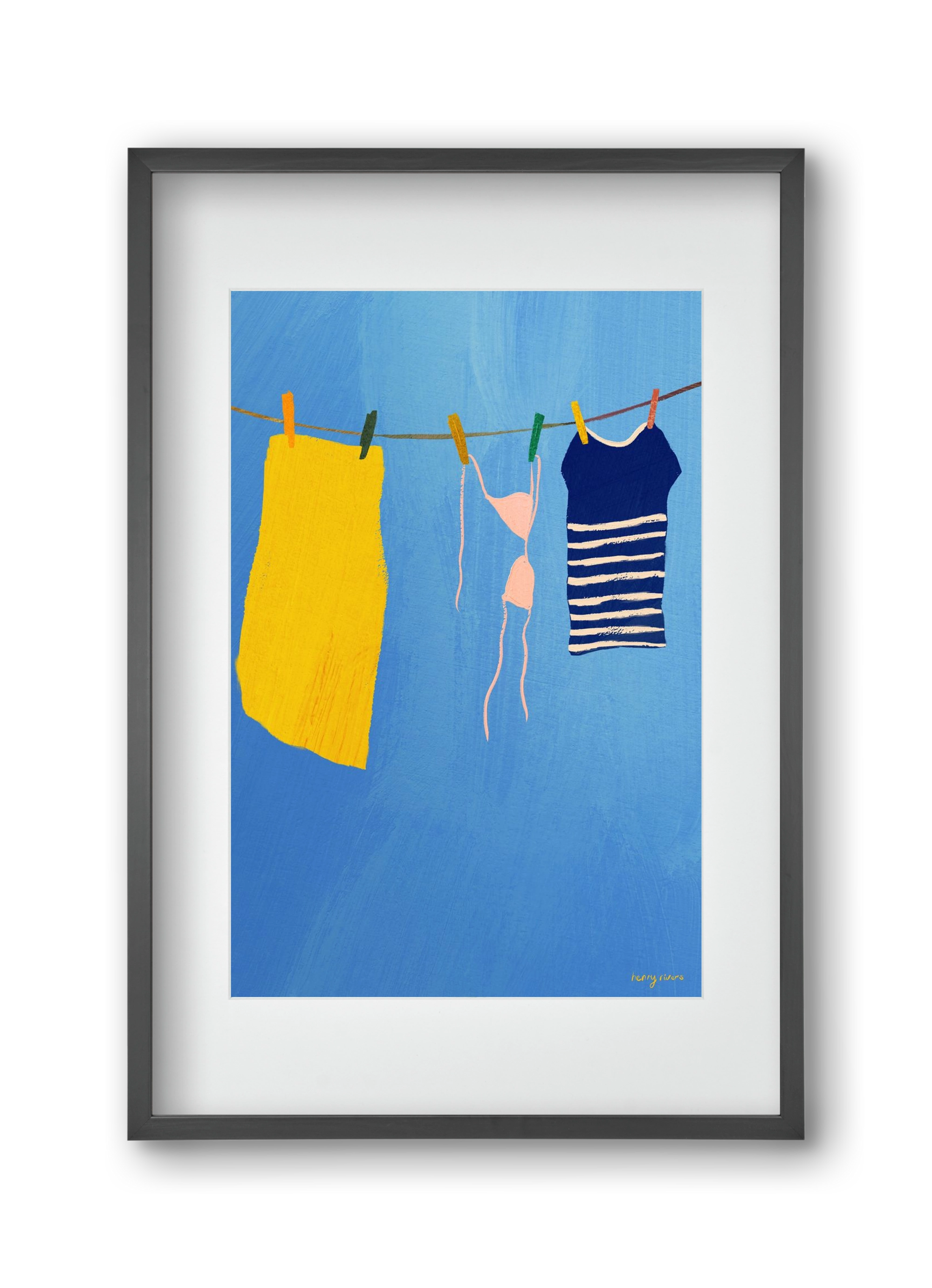 Laundry, 30x45 cm (20x30 cm), Fekete keret, paszpartuval
