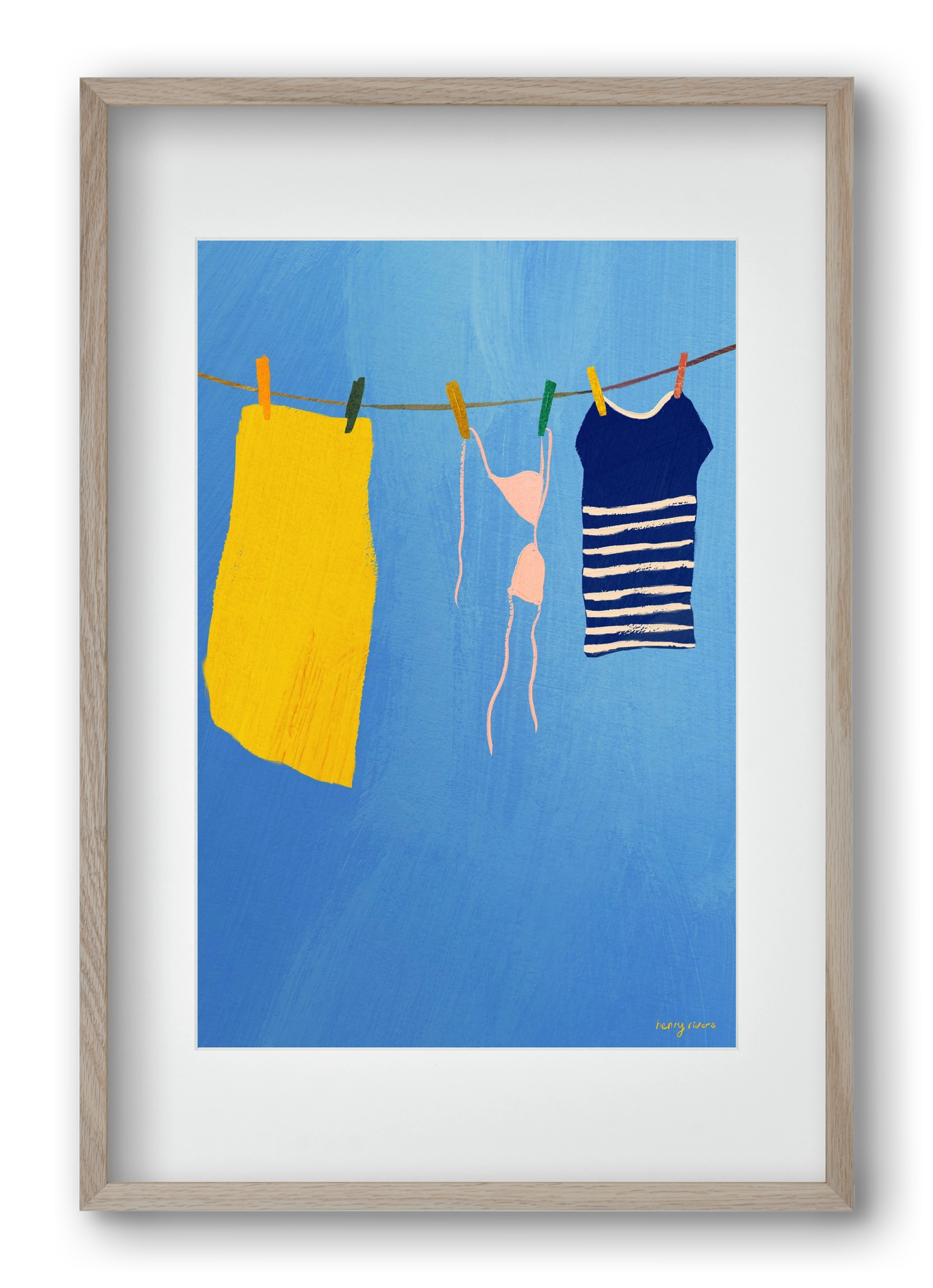 Laundry, 40x60 cm (30x45 cm), Tölgy keret, paszpartuval