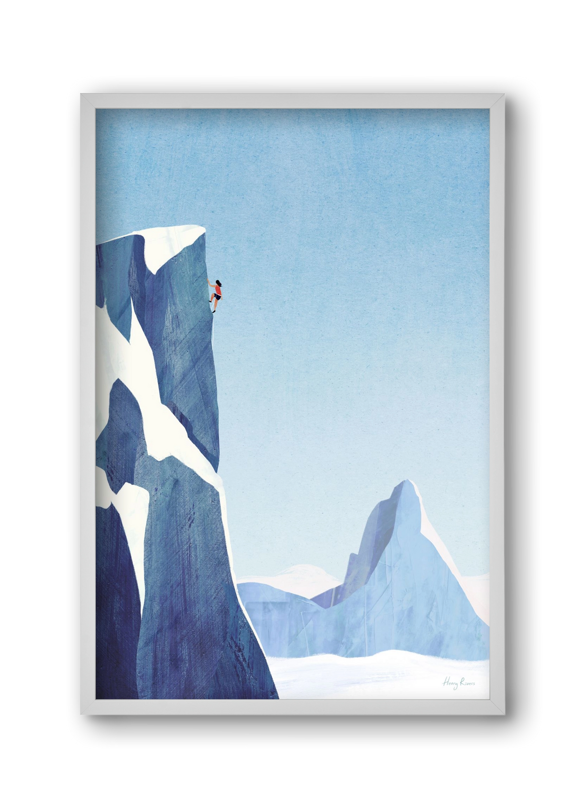 Mountain climb, 30x45 cm (30x45 cm), Fehér keret