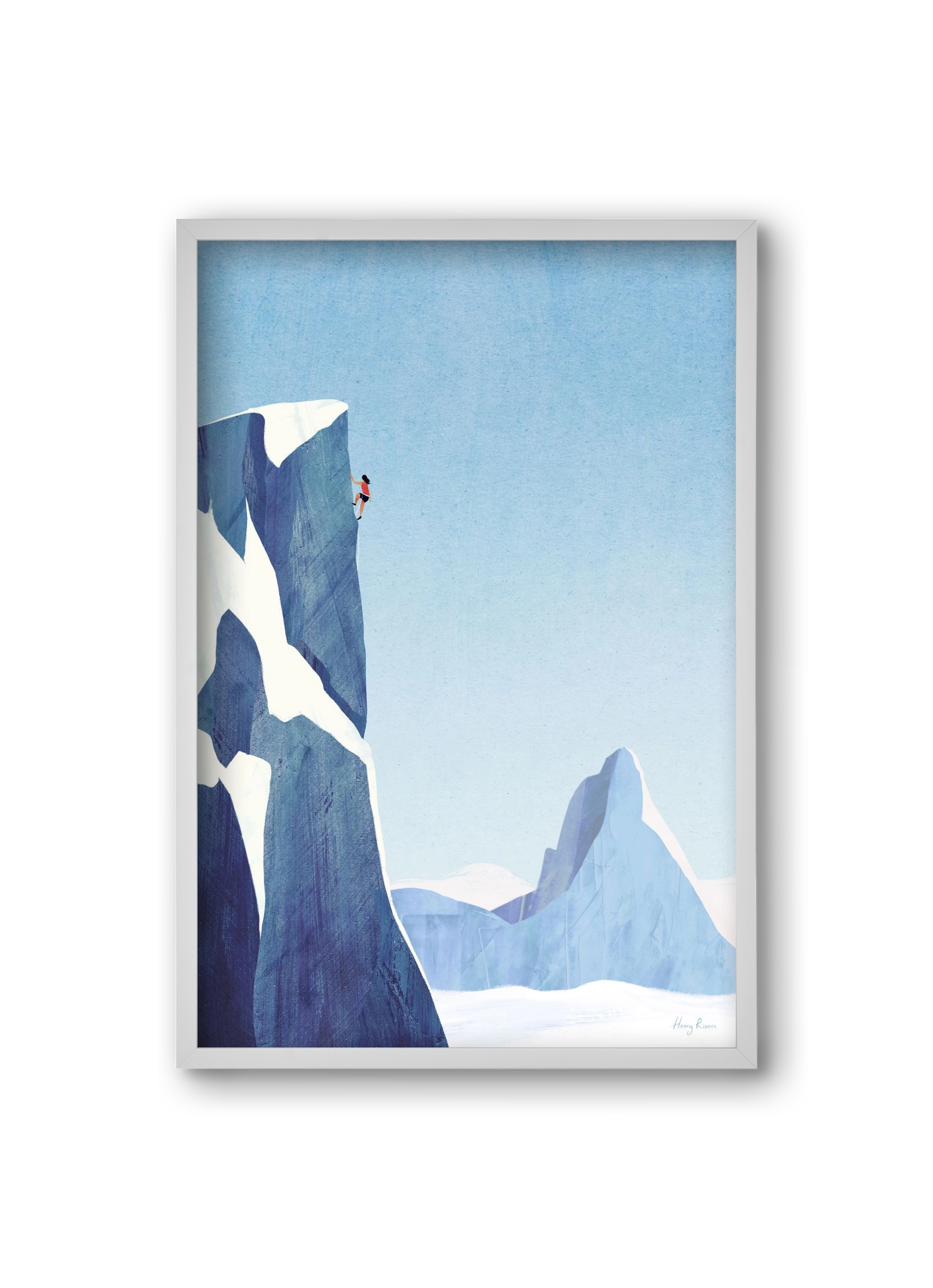 Mountain climb, 20x30 cm (20x30 cm), Fehér keret